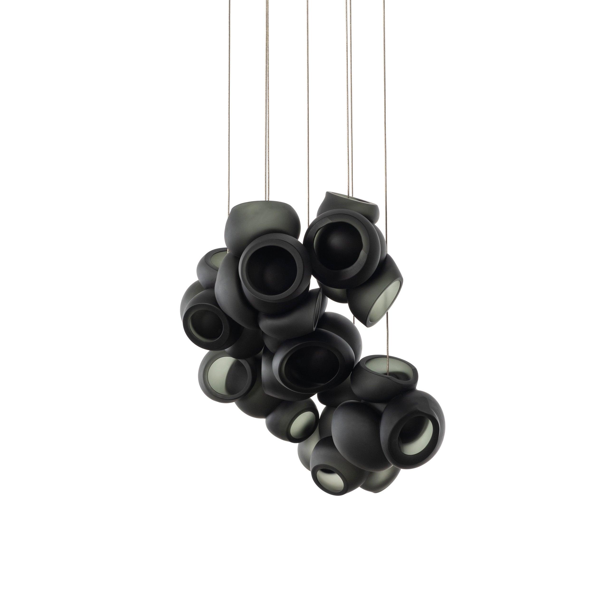 Modern Bubbles Cluster Pendant Light - 6-Light Glass Chandelier for Dining Room, Kitchen Island, Living Room, Bedroom - Elegant Ceiling Lighting Fixture