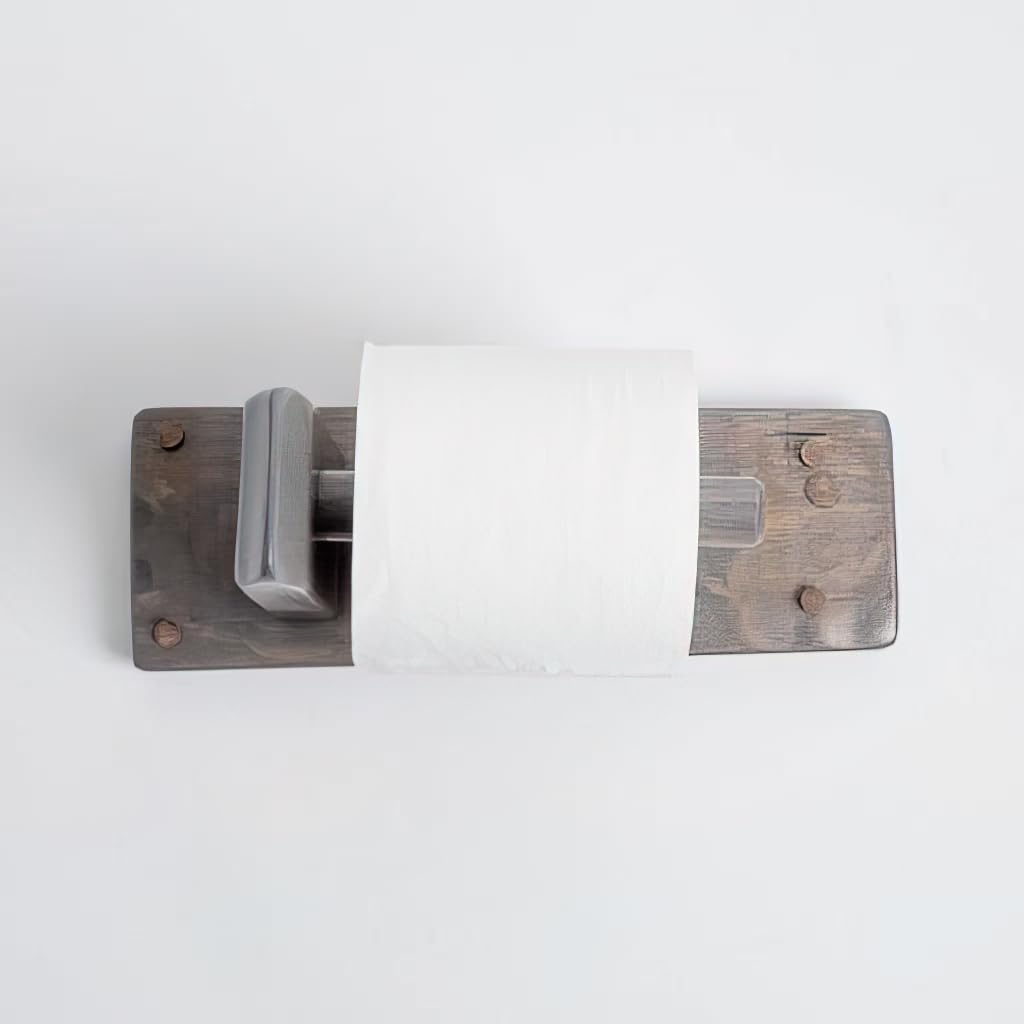 Modern Pole Style Toilet Paper Holder - Chrome Bathroom Tissue Roll Stand with Easy Installation - Perfect for Small Bathrooms, Powder Rooms & RVs