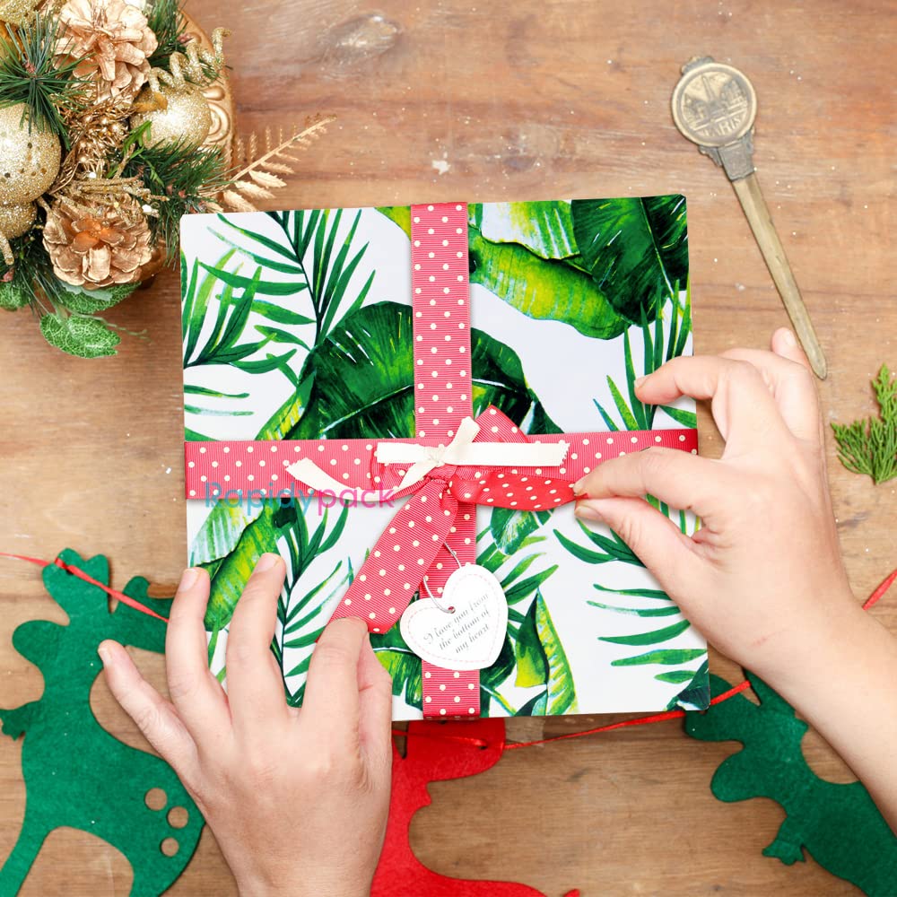 10x13 Inch 100-Pack Printed Poly Mailers - Durable & Tear-Proof Plastic Shipping Bags for Small Business | Strong Mailing Envelopes with Banana Leaf Design | Perfect for Ecommerce, Subscription Boxes & Online Stores