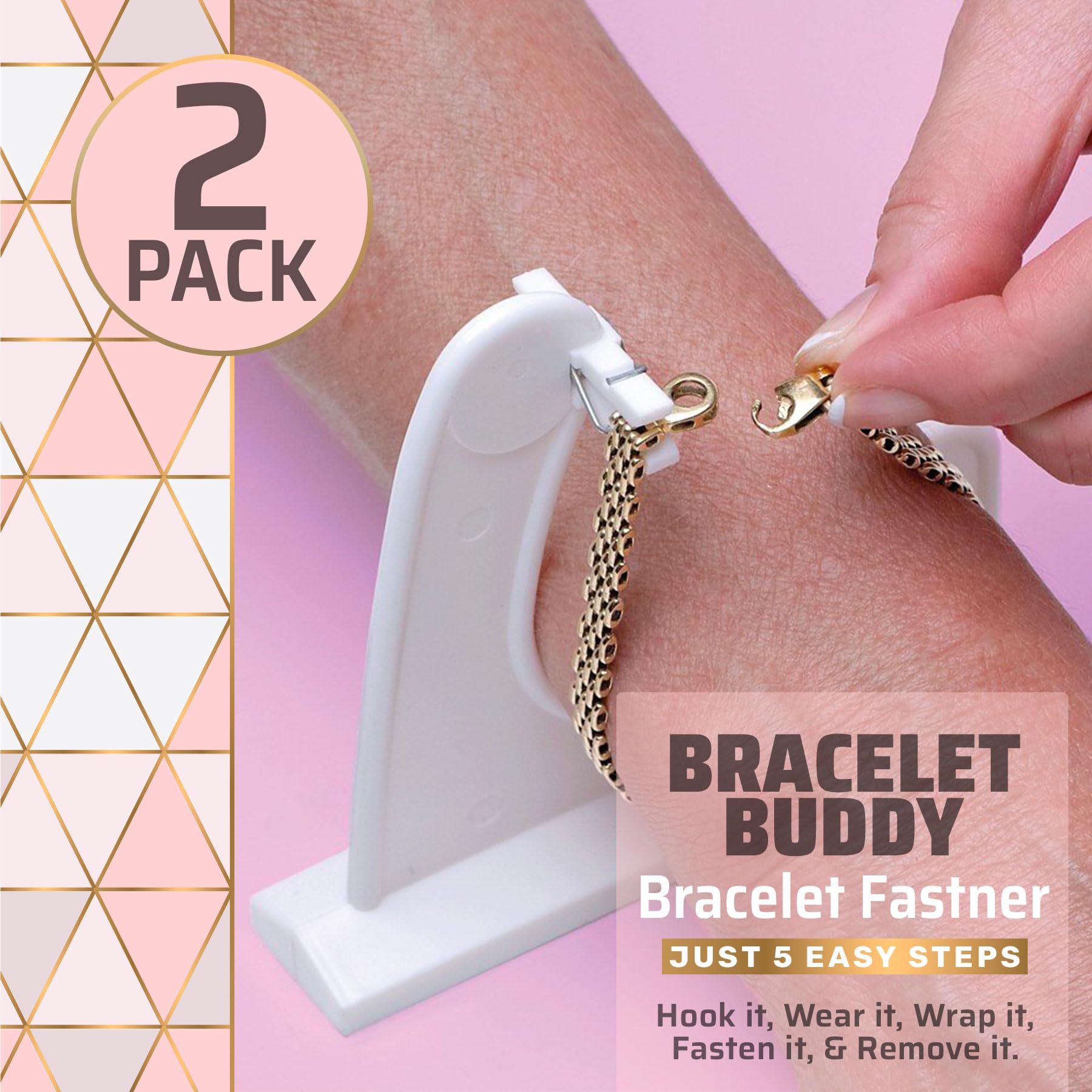 MEDca 2-Pack Bracelet Helper Tool - Easy-to-Use Jewelry Clasp Fastener for Watches, Necklaces & Bracelets | Portable Jewelry Aid for Women | Perfect for Travel, Gifts & Daily Wear