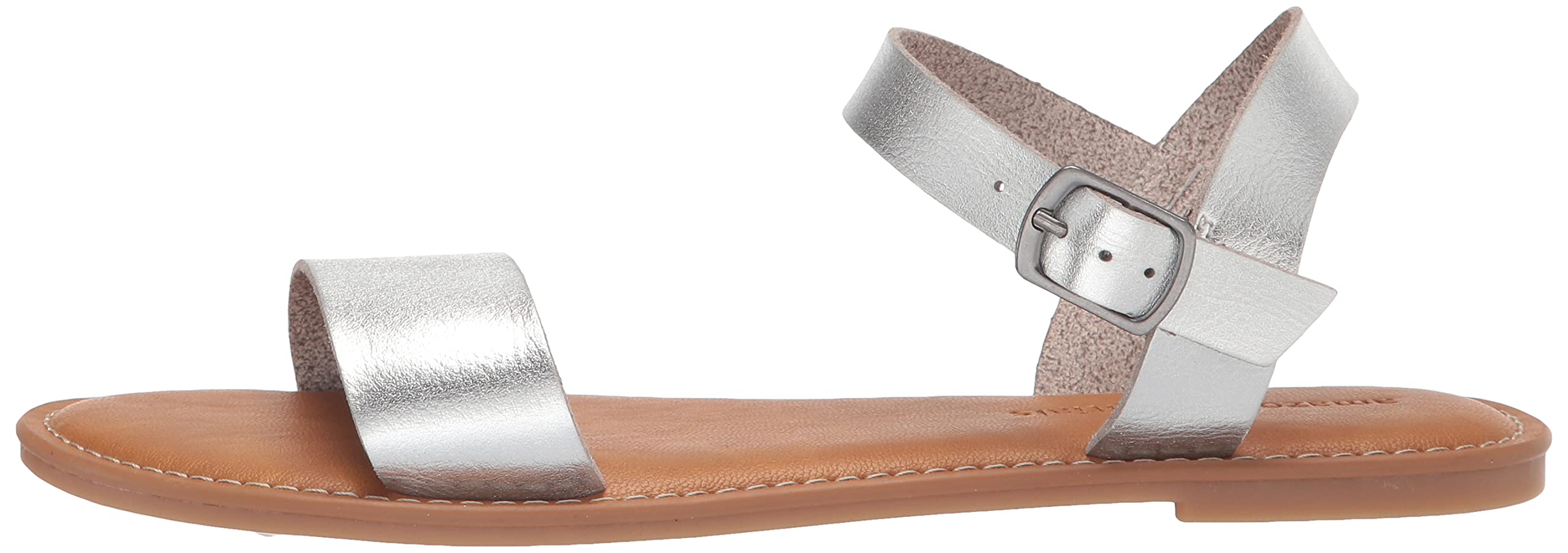 Amazon Essentials Women's Two Strap Buckle Sandals - Comfortable Casual Flat Sandals for Women | Perfect for Beach, Vacation & Summer Outfits