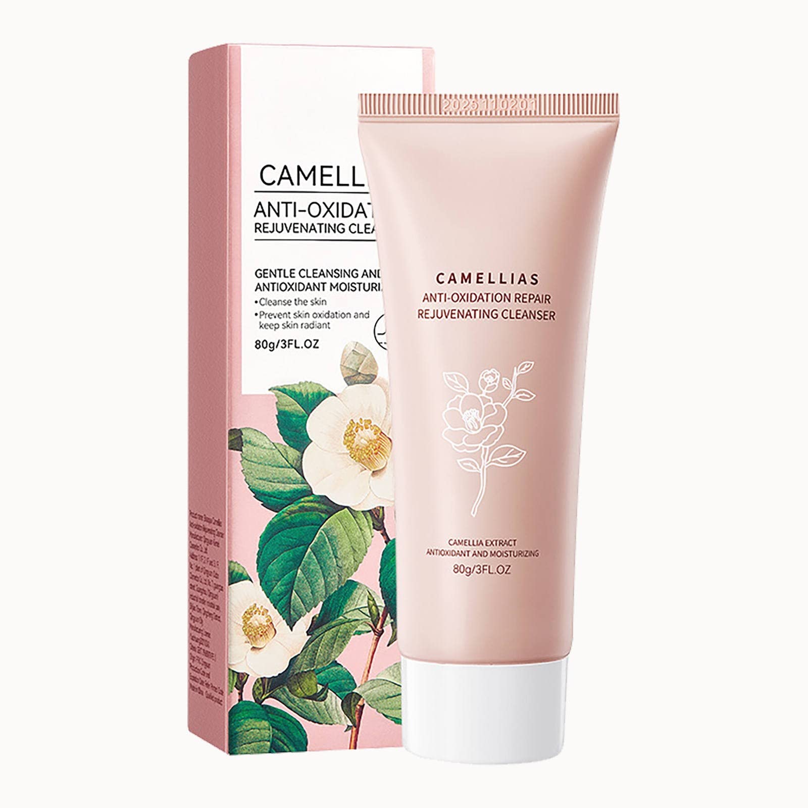 Camellia Anti-Oxidant Facial Cleanser - Deeply Moisturizing, Purifying & Oil Control Gentle Face Wash (80ml) for Daily Skincare Routine | Stress-Relief Body Wash for Relaxing Bath Time