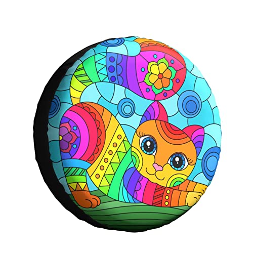 Abstract Cute Colorful Cat
