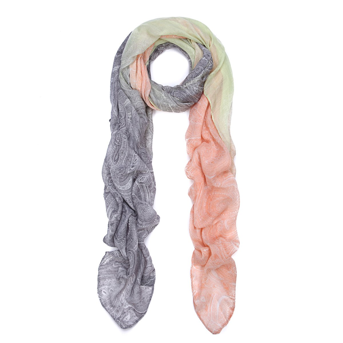 Trendy Blue Ombre Paisley Scarf Wrap - Elegant Fashion Accessory for Women, Perfect for Fall Outfits, Parties and Gift Giving