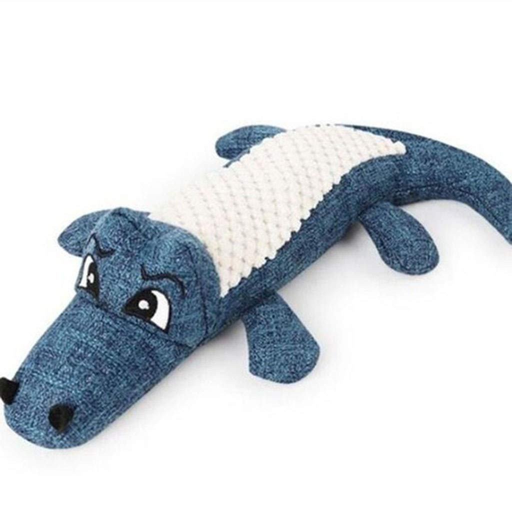 Durable Dog Chew Toy for Teeth Cleaning - Squeaky Plush Linen Puppy Toy for Small & Medium Dogs - Perfect for Teething, Playtime & Travel