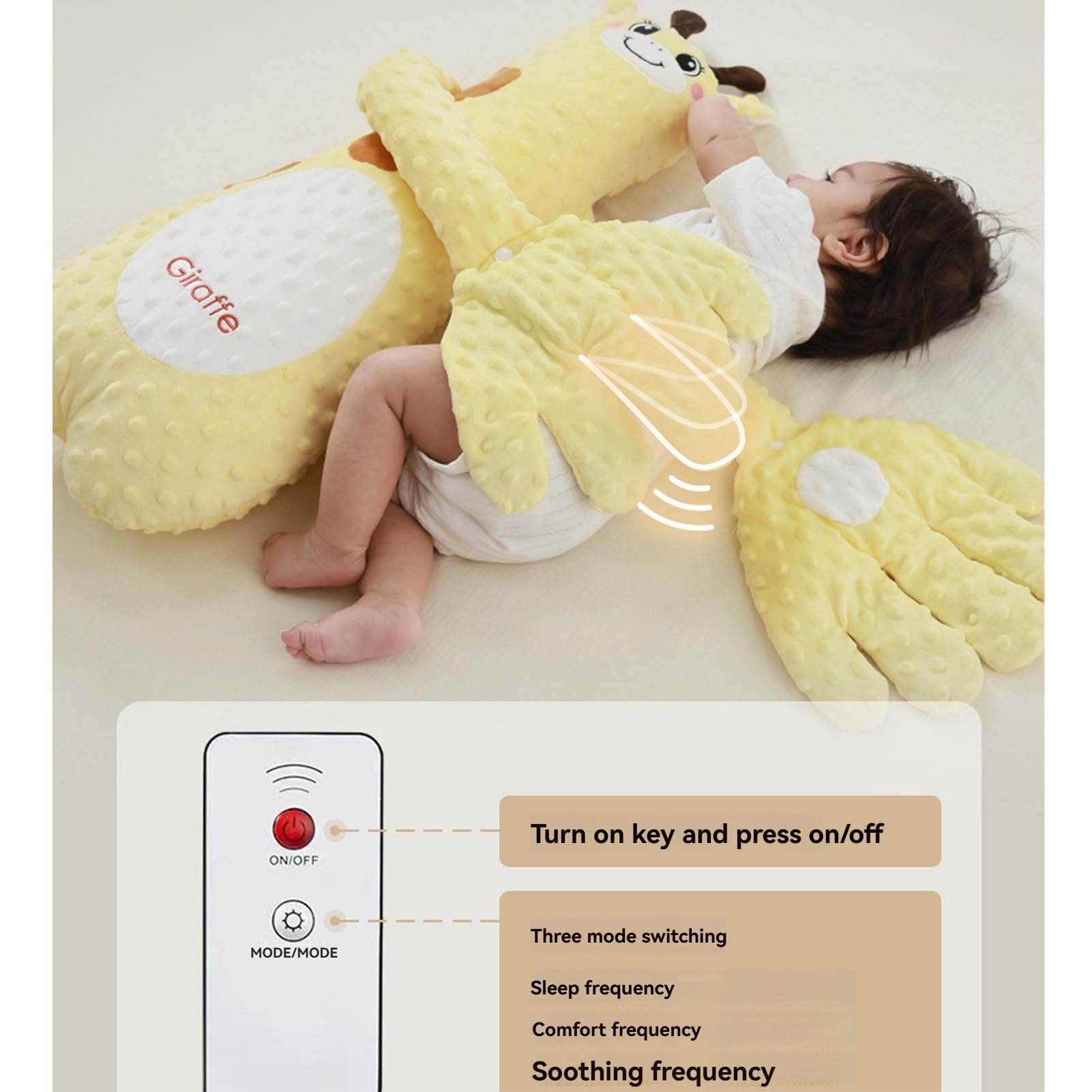 Automatic Baby Patter for Sleep - Soothing Giraffe Sleep Buddy with Patting Hand for Newborns & Infants - Perfect for Nursery, Bedtime & Soothing Fussy Babies