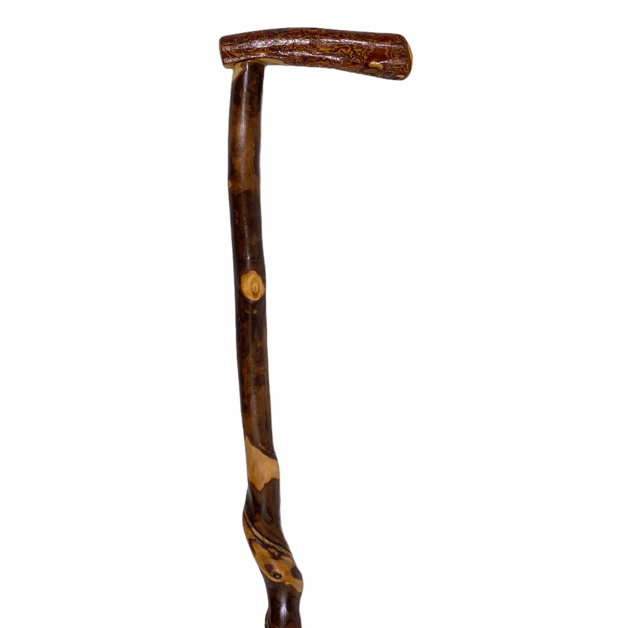 Natural Spiral Vine Twisted Wood Walking Cane - 35.5