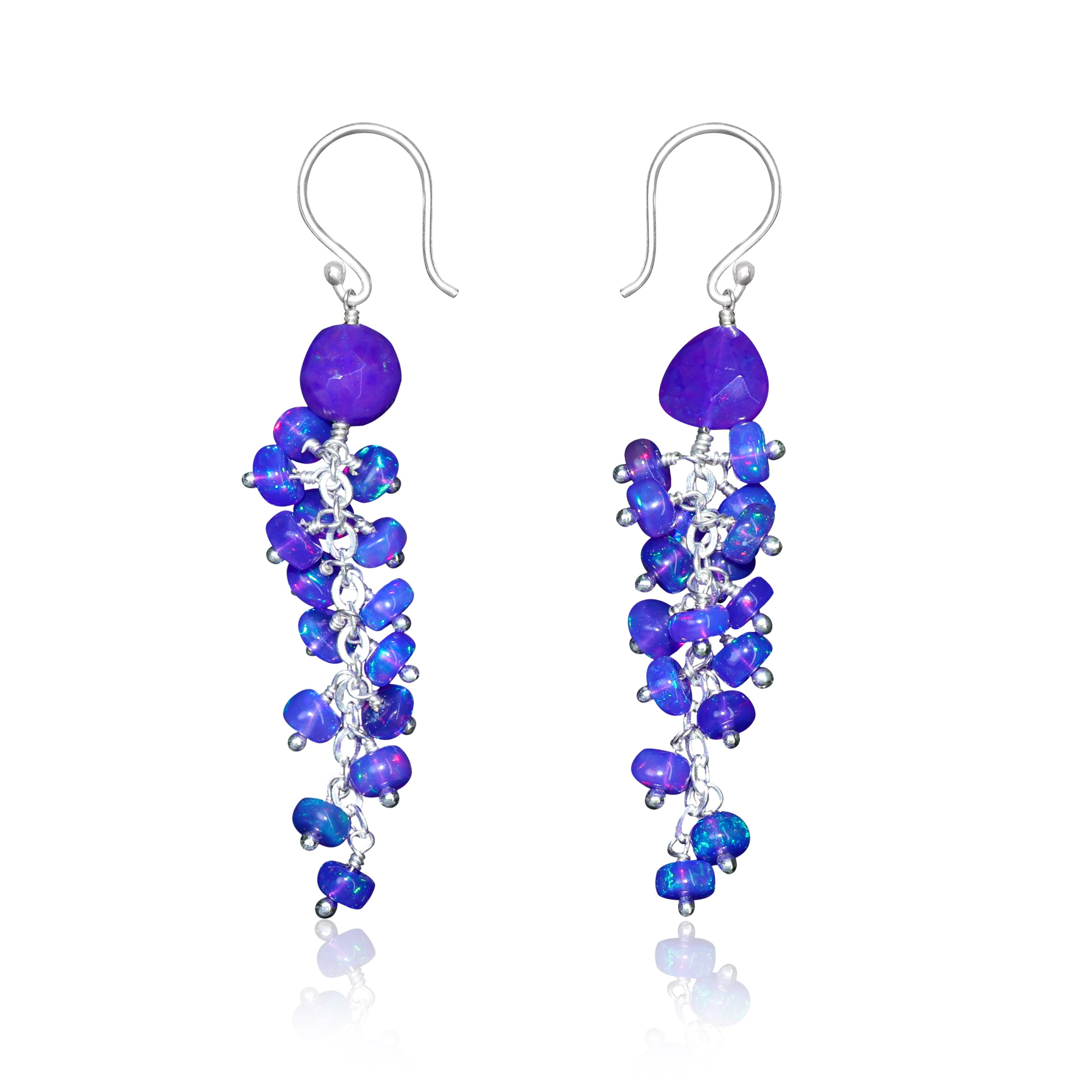 Handmade Lavender Opal Drop & Dangle Earrings for Women | Boho Chic Jewelry | Perfect for Weddings, Parties & Everyday Wear