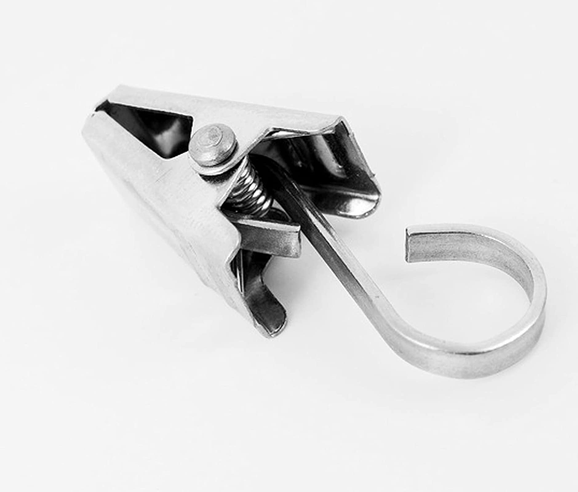 BIHRTC 48-Pack Silver Stainless Steel Curtain Clips - Heavy Duty Shower Curtain Hangers, Picture Display Clips for Home Decor, Crafts & Outdoor Activities | Perfect for Bathrooms, Photo Walls, Art Exhibits & Camping Gear