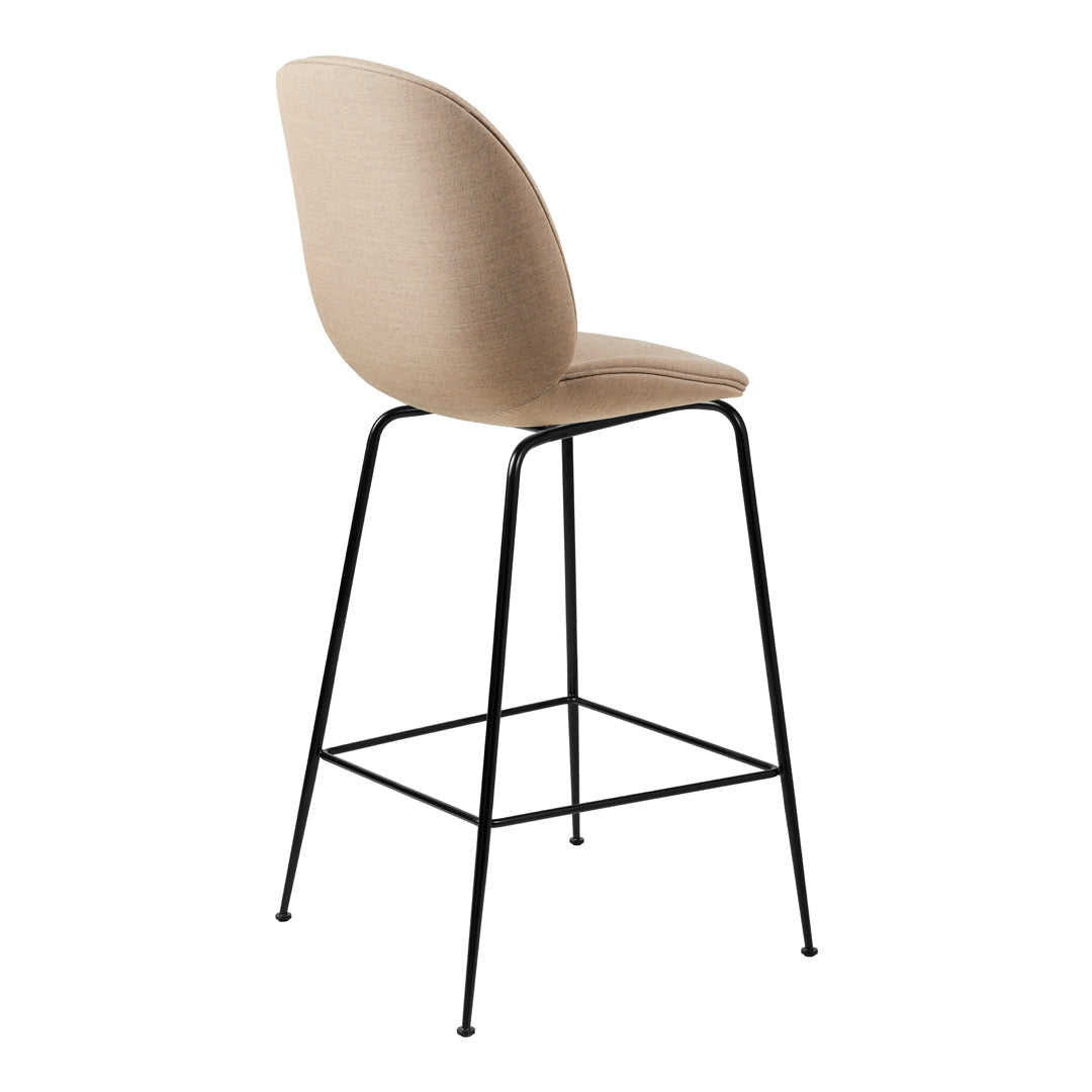 Beetle Counter Chair - Fully Upholstered Modern Bar Stool with Back Support | Perfect for Kitchen Islands, Breakfast Bars & Home Cafes