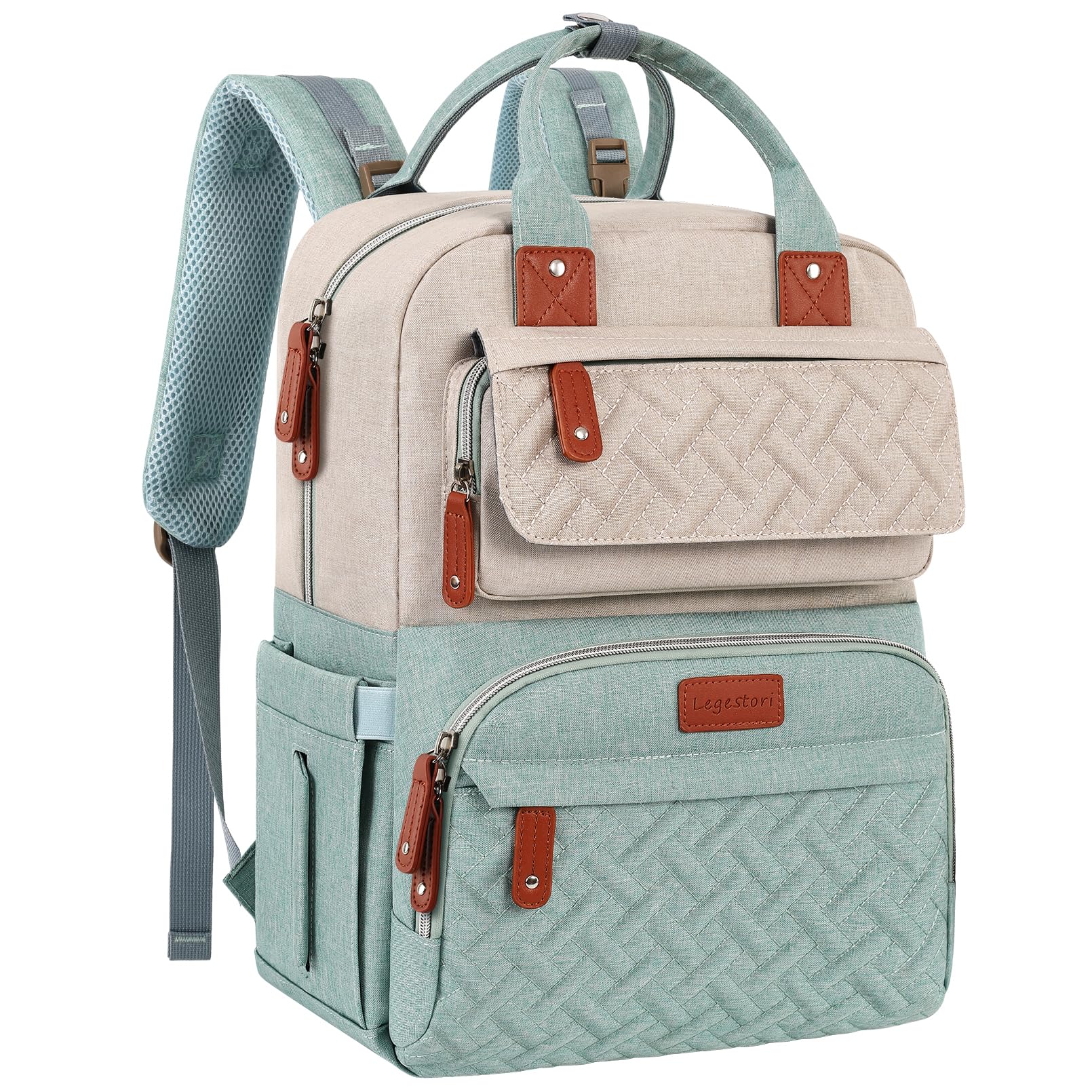 **Waterproof Diaper Backpack for Moms & Dads - Large Baby Travel Bag with Insulated Bottle Pockets & Stroller Straps - Perfect for Daycare, Travel, and On-the-Go Parents**