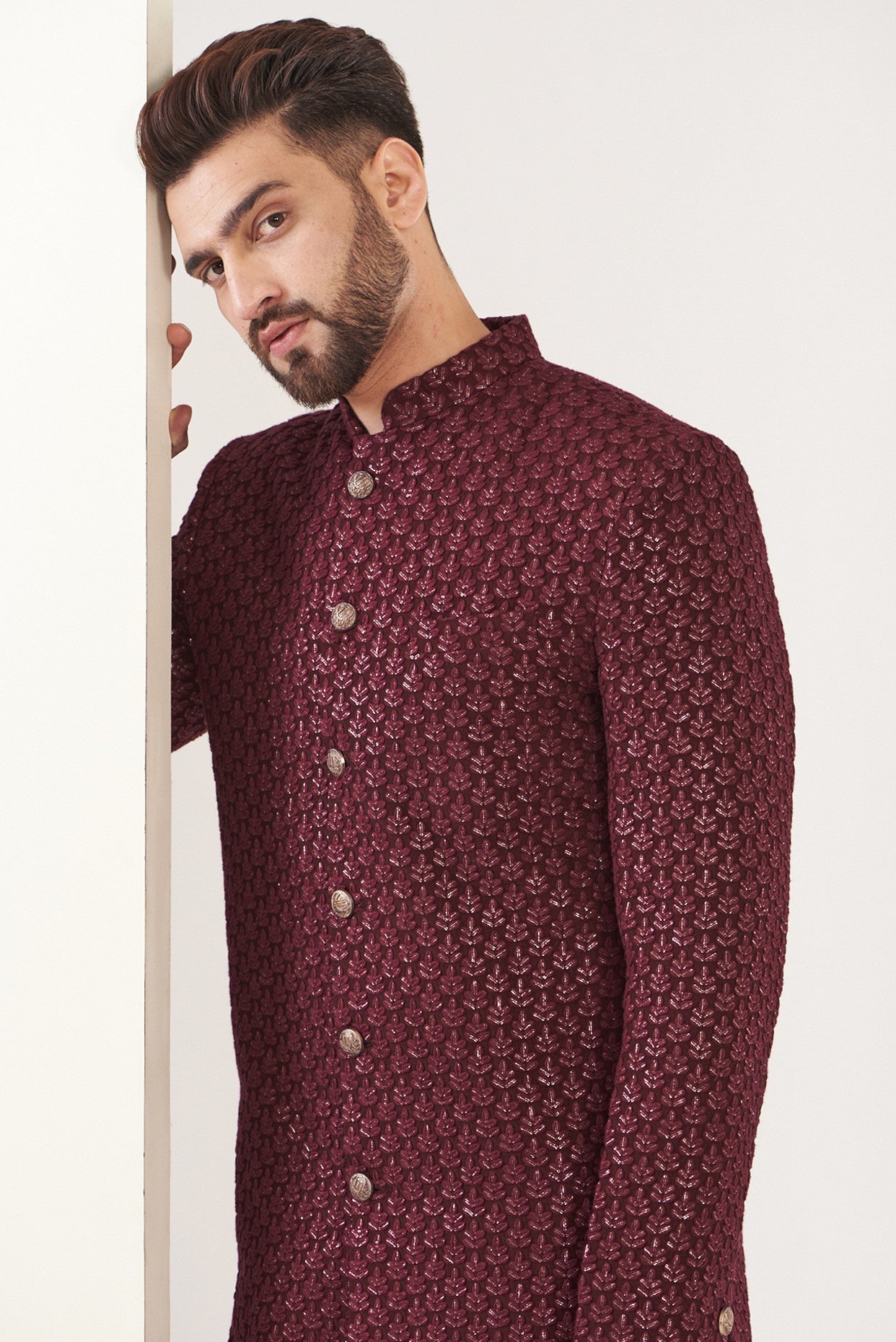 Elegant Maroon Royal Cut Indo-Western Dress for Women | Perfect for Weddings, Parties & Special Occasions