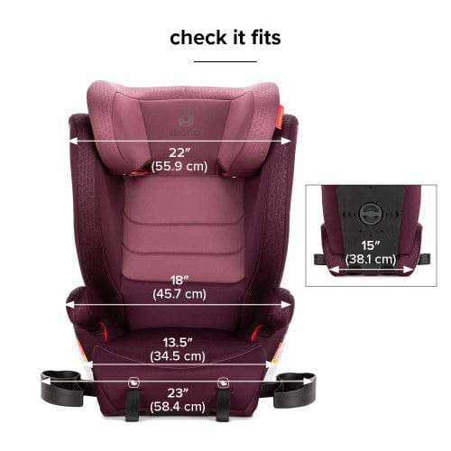 Diono Monterey 2XT Latch Booster Car Seat for Kids - High Back Convertible Safety Car Seat with LATCH System for Children 40-120 lbs - Perfect for School, Travel & Road Trips