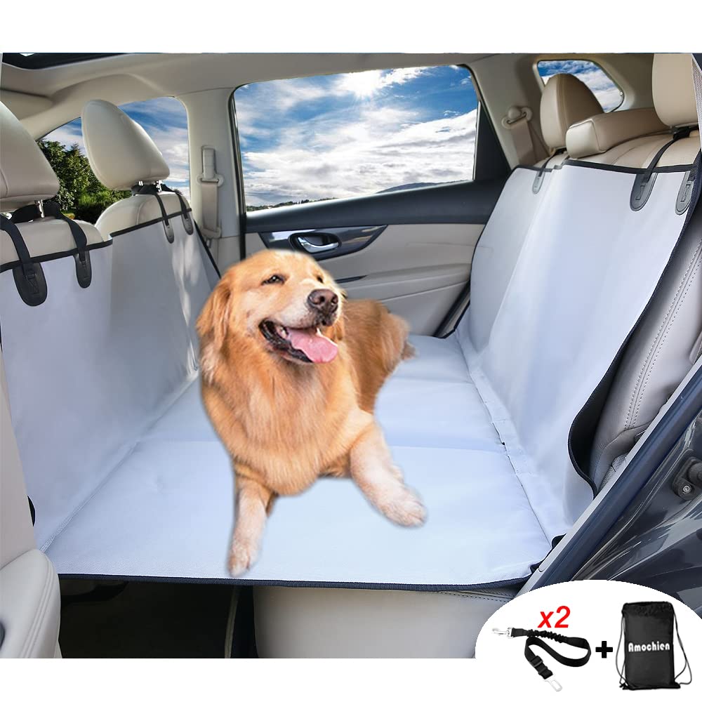Amochien Dog Car Seat Extender - Waterproof Backseat Bridge & Pet Hammock for Trucks, SUVs, Sedans | Safe Travel Platform with Foam Divider Barrier | Perfect for Road Trips, Vet Visits & Outdoor Adventures