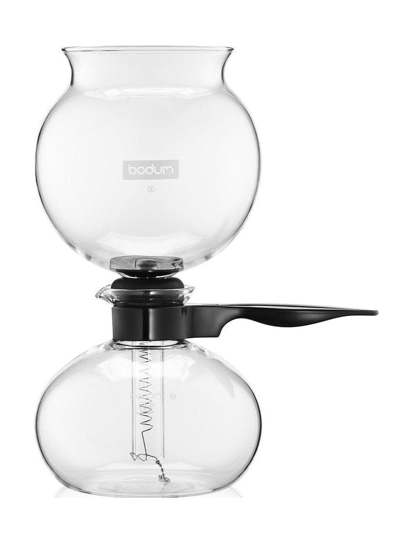 Bodum Pebo 34 oz Vacuum Insulated Coffee Maker - Heat Resistant Borosilicate Glass, Black - Perfect for Home Brewing, Office Use & Camping