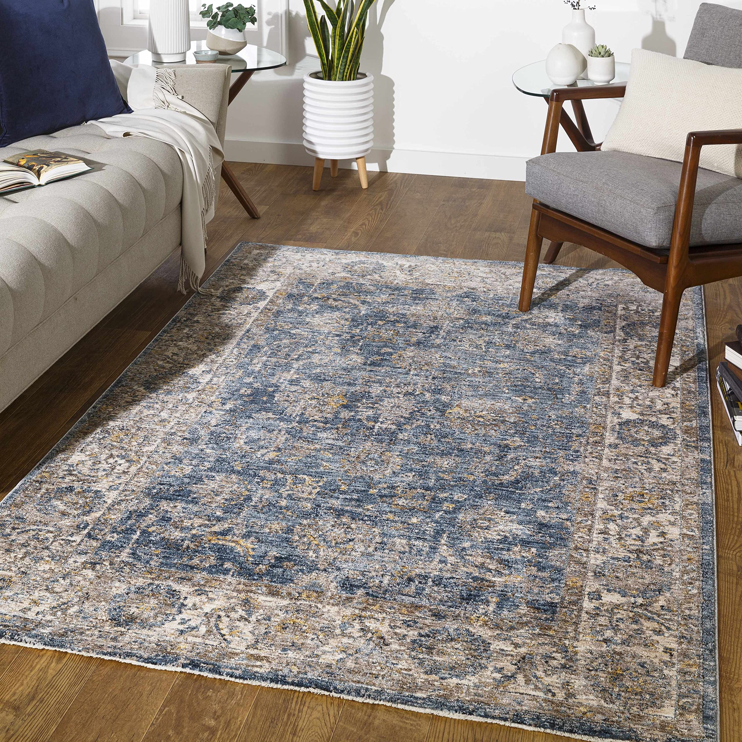 Hauteloom Gimli Soft Area Rug for Living Room & Bedroom - Brown, Gray, Beige - 2'7