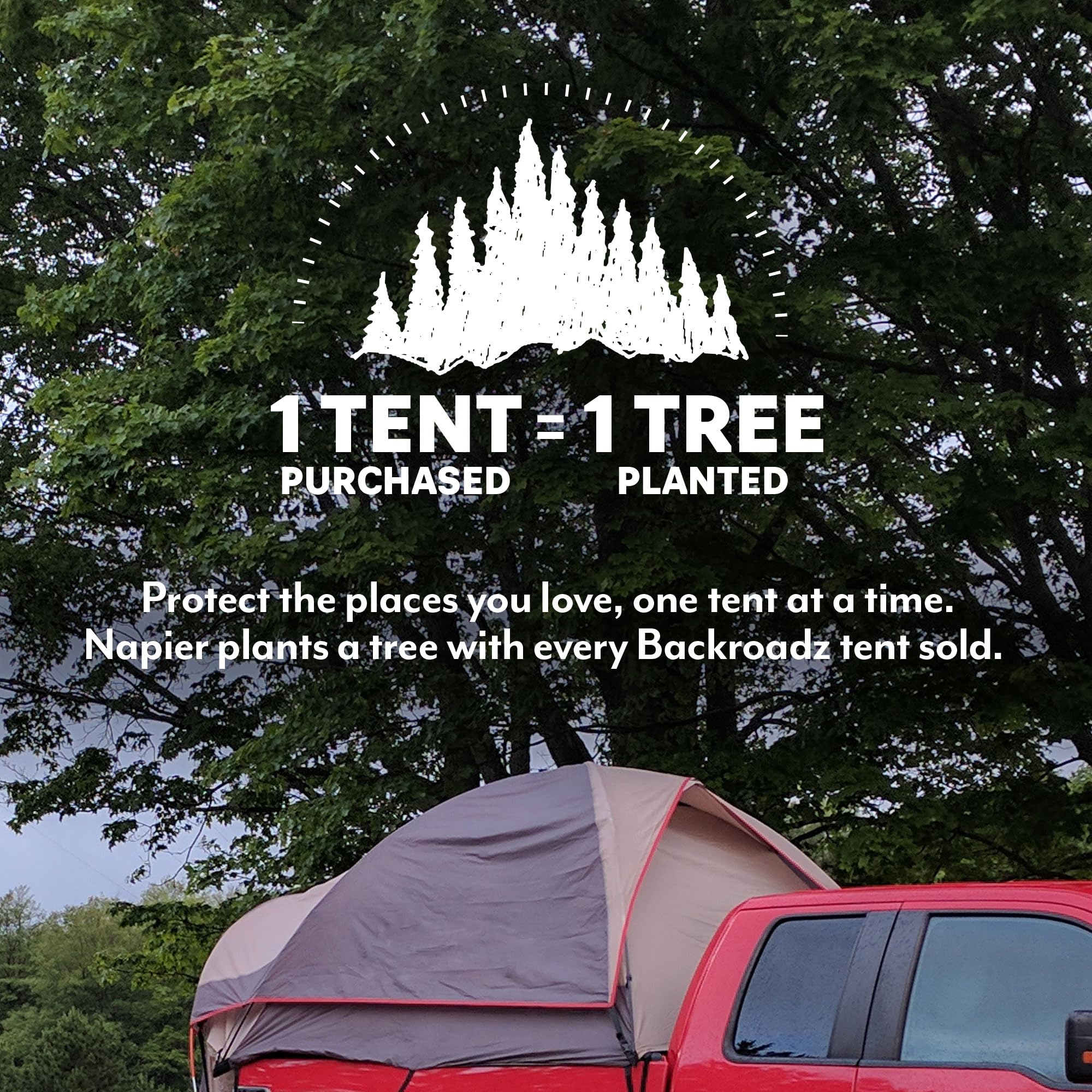 Napier Backroadz Waterproof Truck Bed Tent - Spacious 2-Person Camping Shelter for Full Size & Long Bed Trucks | Durable, Compact Design for Outdoor Adventures, Road Trips & Tailgating