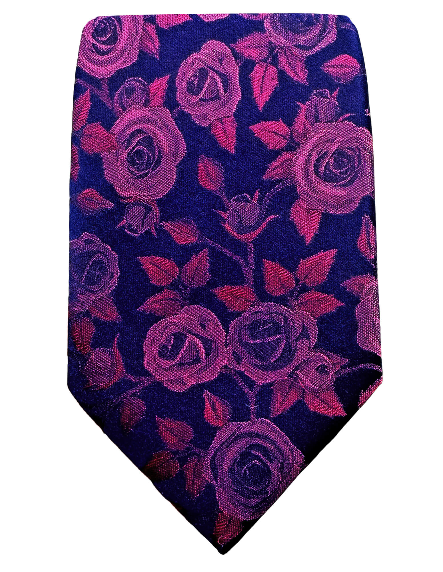 DÉCLIC Caleb Floral Tie in Fuschia Pink - Elegant Silk Necktie for Weddings, Parties & Formal Occasions
