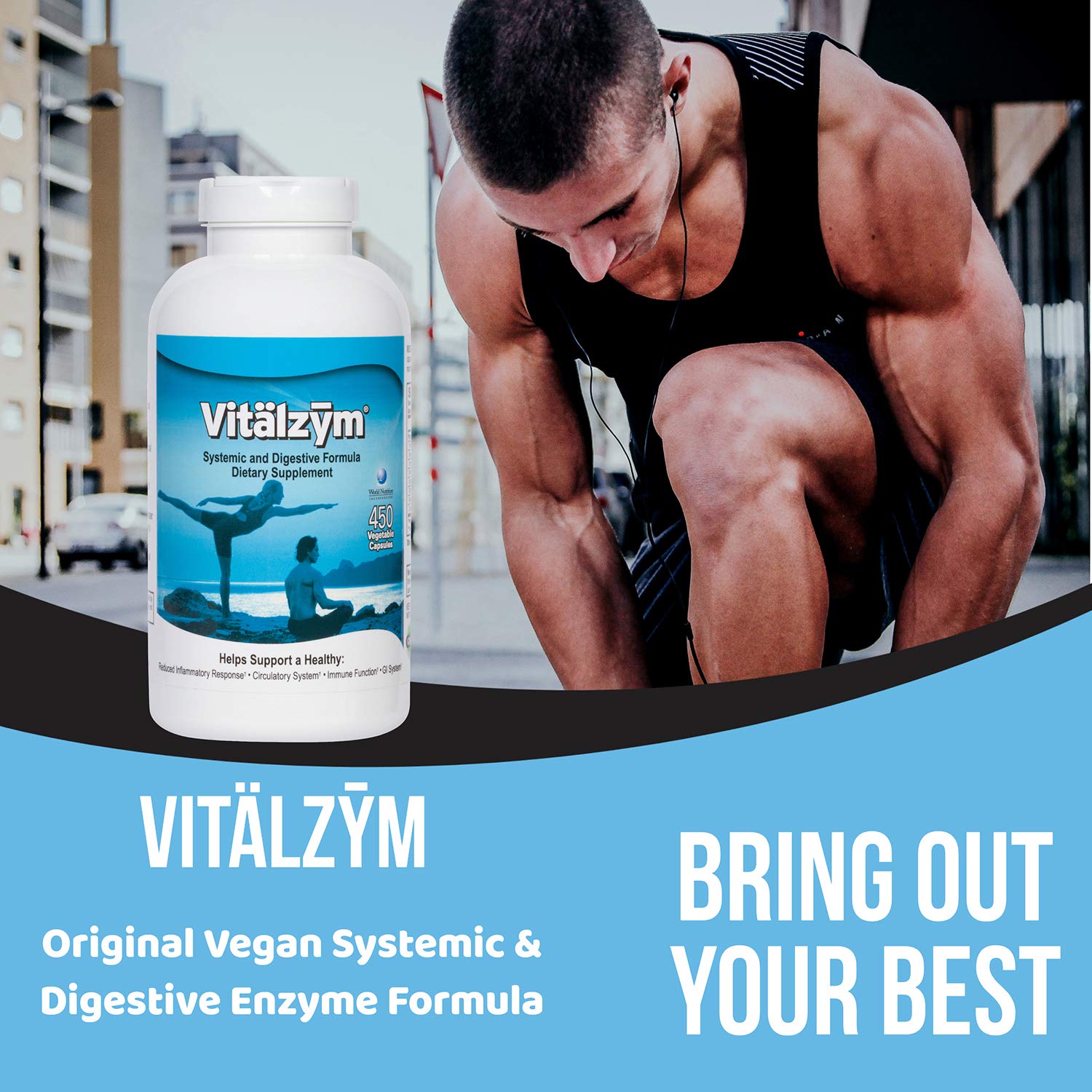 Proteolytic Systemic Digestive Enzyme Supplement with Serrapeptase - 450 Capsules for Immune Support, Joint Health & Cardiovascular Function | Boosts Blood Circulation for Men & Women | Ideal for Digestive Wellness, Active Lifestyles & Post-Workout Recovery