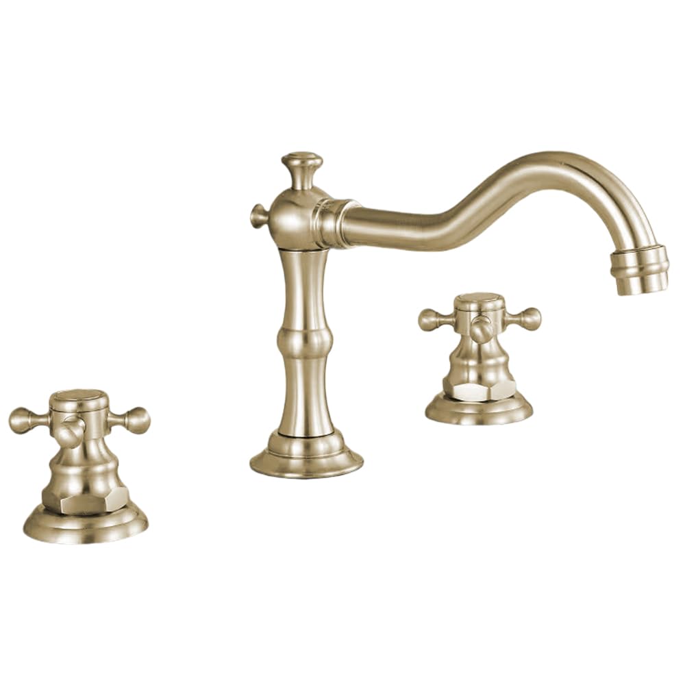 Weirun 8 Inch Widespread Bathroom Faucet - 3 Hole Mount Brushed Gold Vintage Vanity Sink Faucet with 2 Handles for Bathroom Sink, Basin & Bathtub | Perfect for Modern & Classic Home Decor