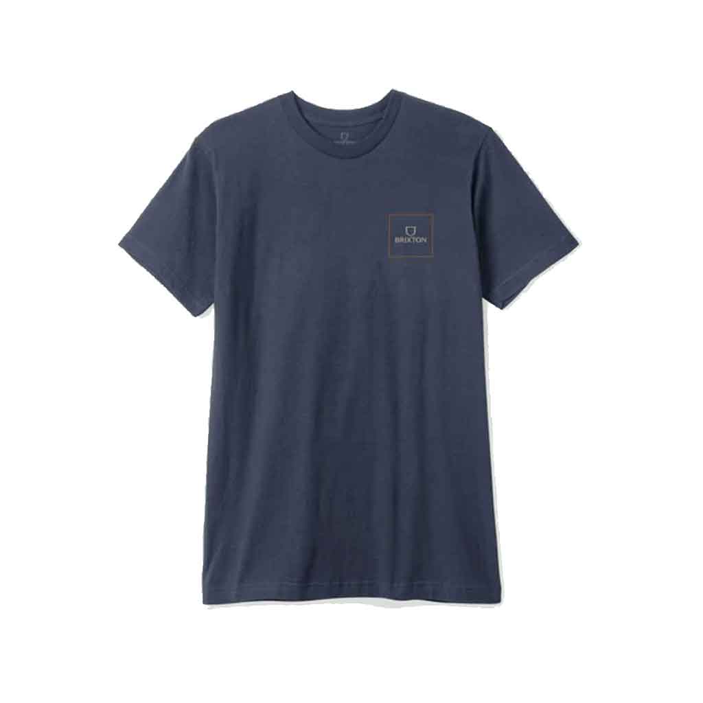 Brixton Alpha Square Short Sleeve T-Shirt for Men - Washed Navy, Burnt Orange, Sand - Casual Wear, Street Style, Summer Outfits