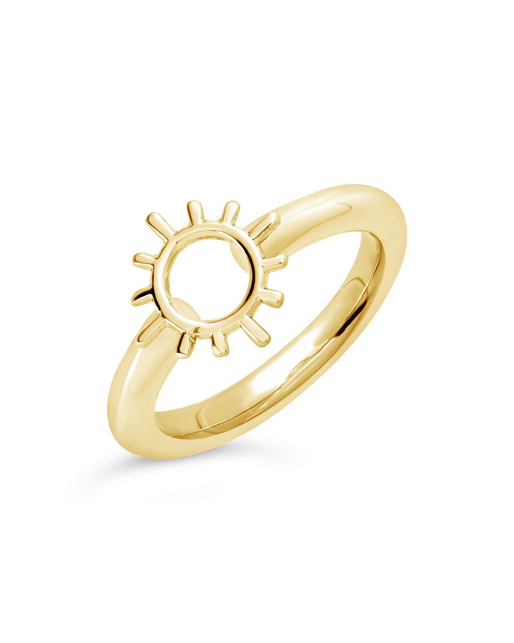 Open Sun Ring - Elegant Gold Plated Solar Pendant Necklace for Women, Boho Chic Jewelry Gift for Her - Perfect for Beach Vacations, Music Festivals & Everyday Boho Style