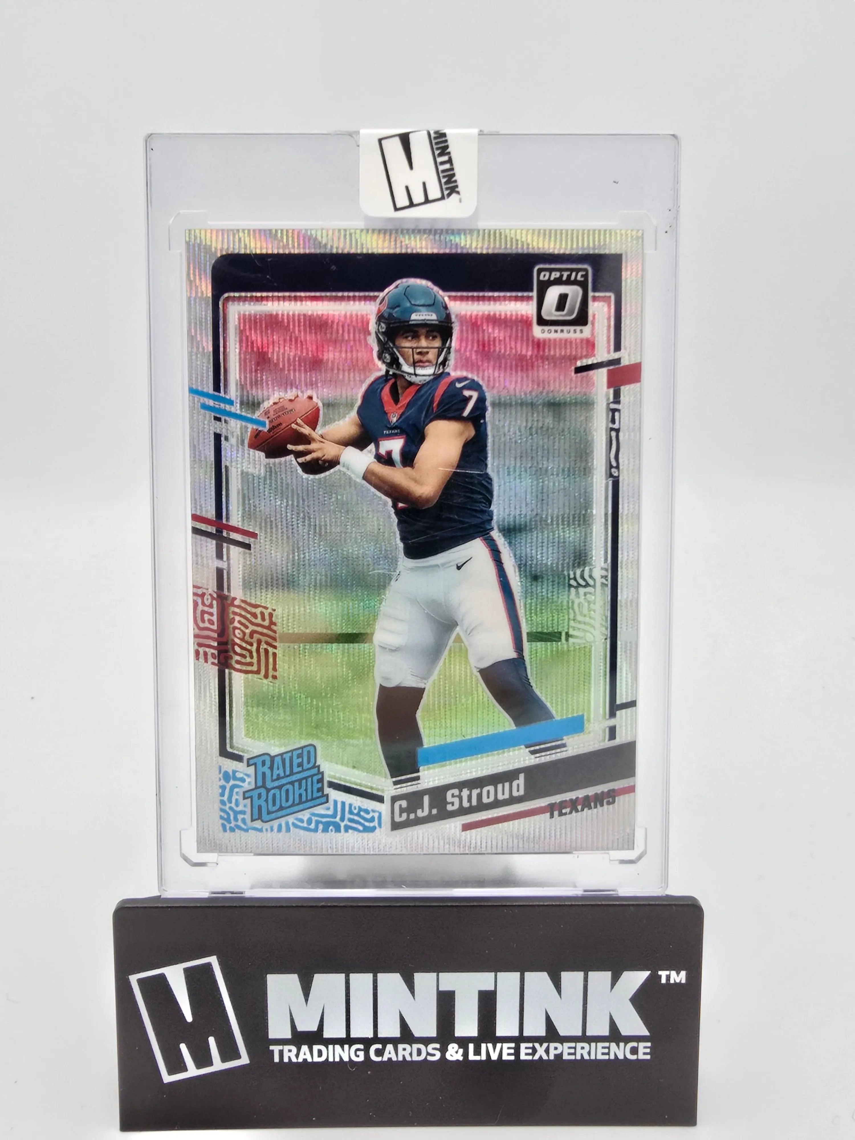 2023 Panini Donruss Optic CJ Stroud Rated Rookie Wave Parallel Card #/300 - NFL Football Trading Card for Collectors & Investors - Perfect for Sports Memorabilia Collections, Fantasy Football Decor, and Gift Ideas