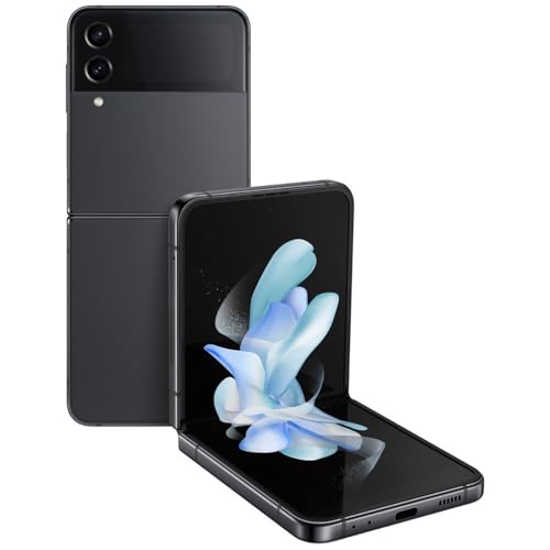 Samsung Galaxy Z Flip4 5G Unlocked Smartphone - 256GB Storage, Graphite Color (Renewed) | Compact Foldable Phone for Work, Travel & Everyday Use