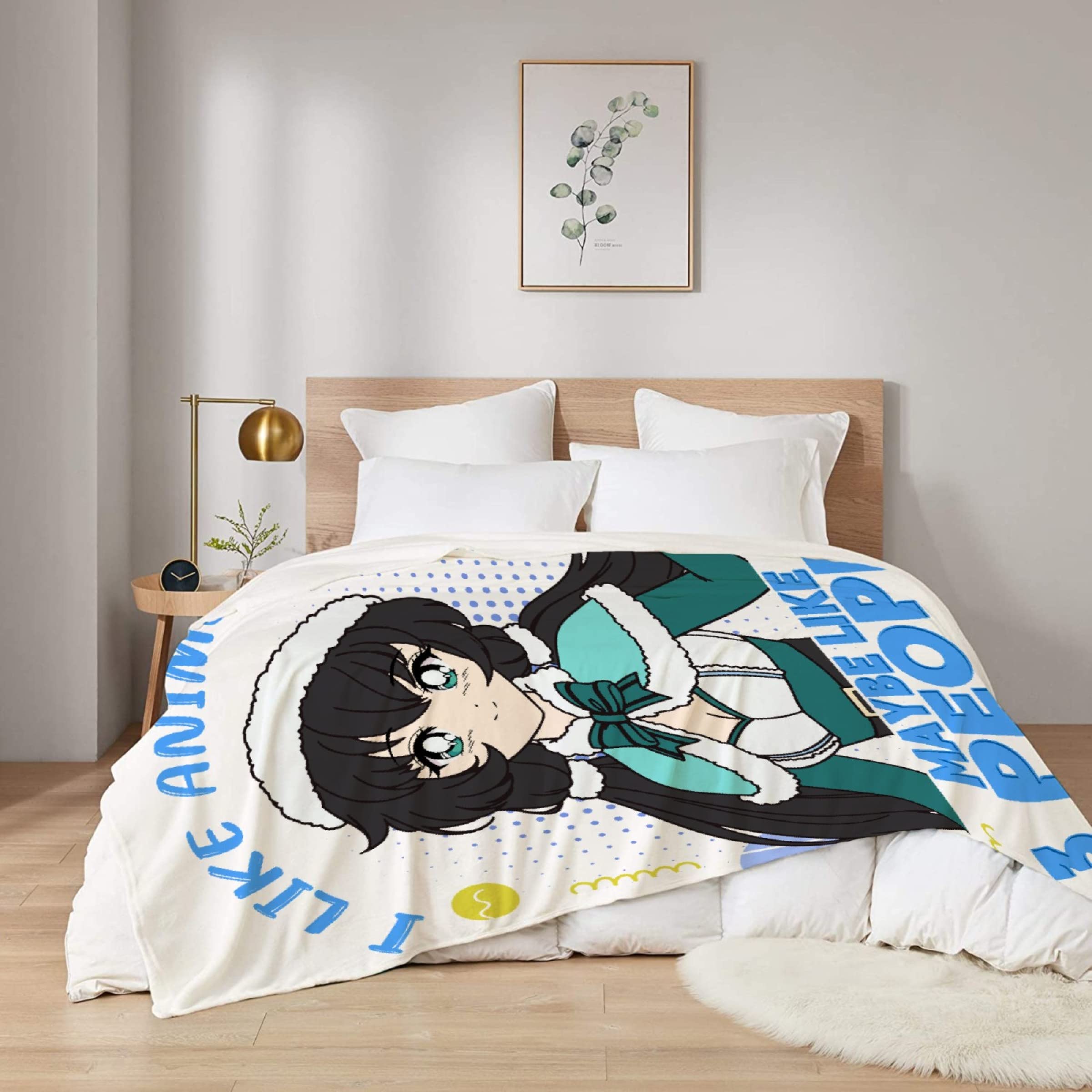 Anime Throw Blanket - Super Soft Flannel Fleece Blanket 120x90 inches - Funny Gifts for Anime Lovers - Perfect for Bed, Couch, Sofa & Travel - Cozy Gift for Family & Friends