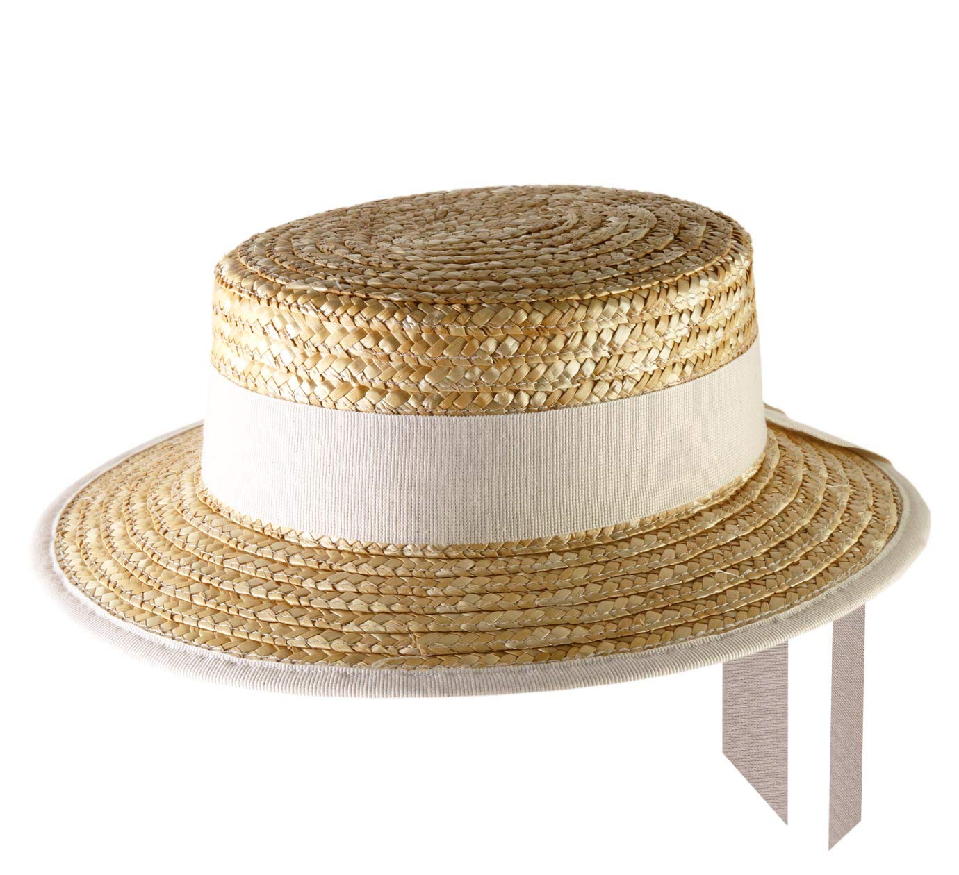 Gondolier Boater Hat - Classic Straw Hat for Men & Women - Perfect for Venetian Costumes, Summer Outfits, and Themed Parties
