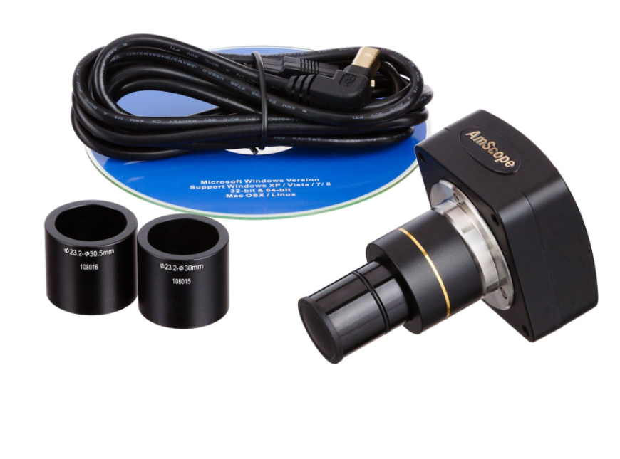 Amscope SM 2T 5M 7X-45X Trinocular Stereo Zoom Microscope with Dual Halogen Lights & 5MP Camera - Professional Lab, Jewelry Inspection, PCB Repair & Educational Use