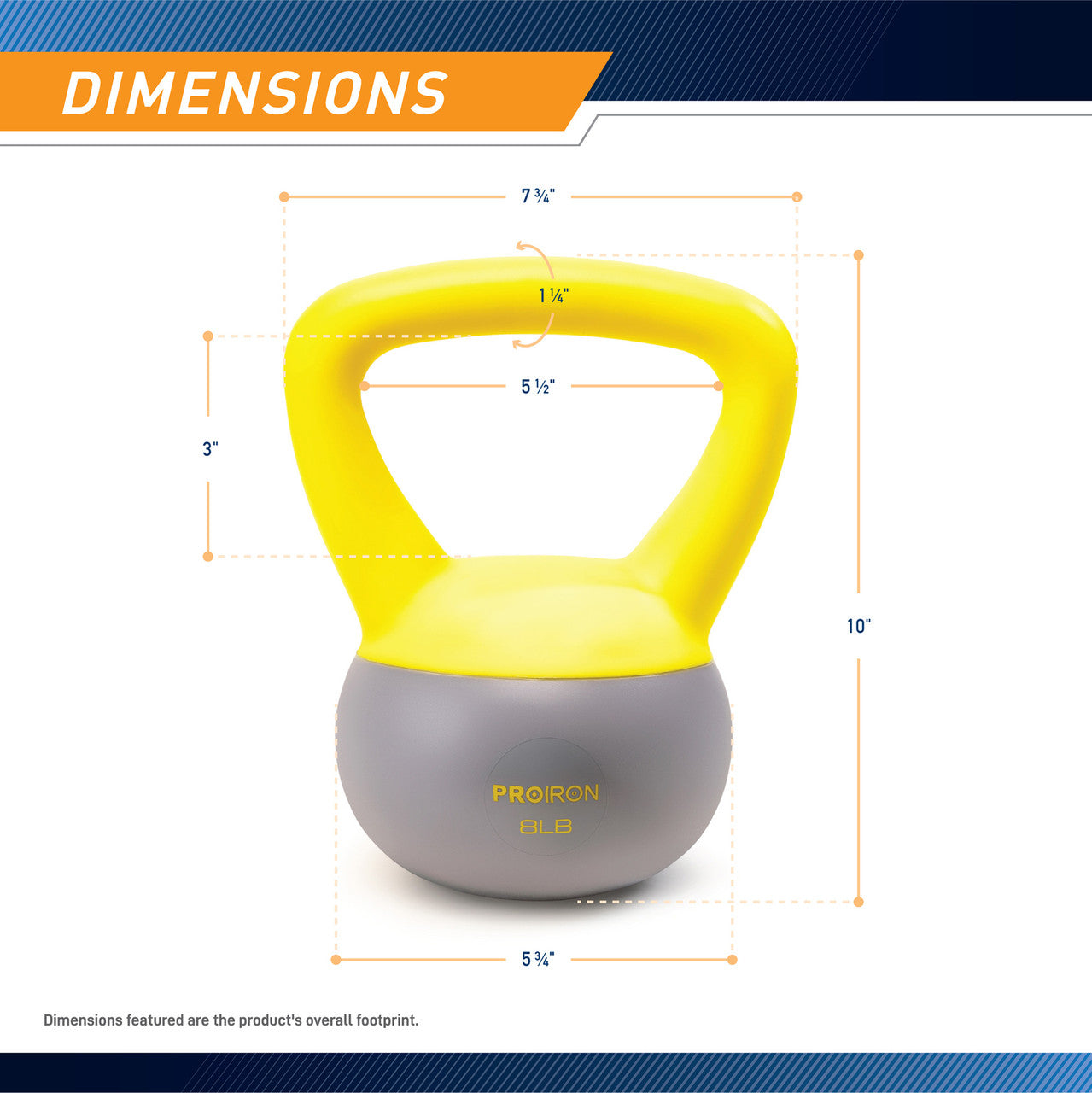 ProIron Soft Kettlebell 8lbs with Iron Sand Fill - Non-Slip Handle for Home Gym, CrossFit & Strength Training | Perfect for Beginners & Advanced Workouts