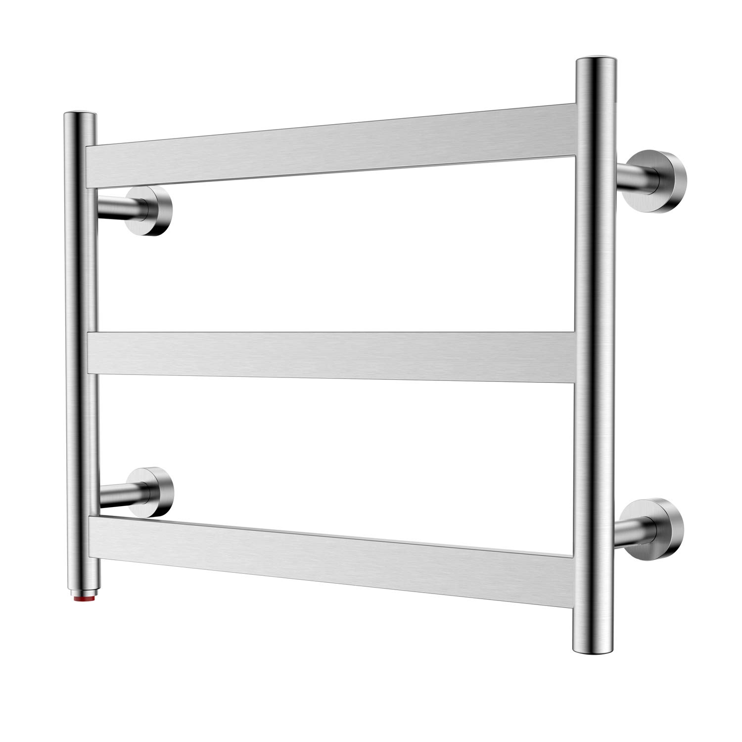 HEATGENE 3-Bar Heated Towel Warmer - Wall Mounted Electric Towel Rack with Plug-in for Bathroom - Brushed Stainless Steel - Perfect for Spa, Luxury Bathroom & Home Comfort