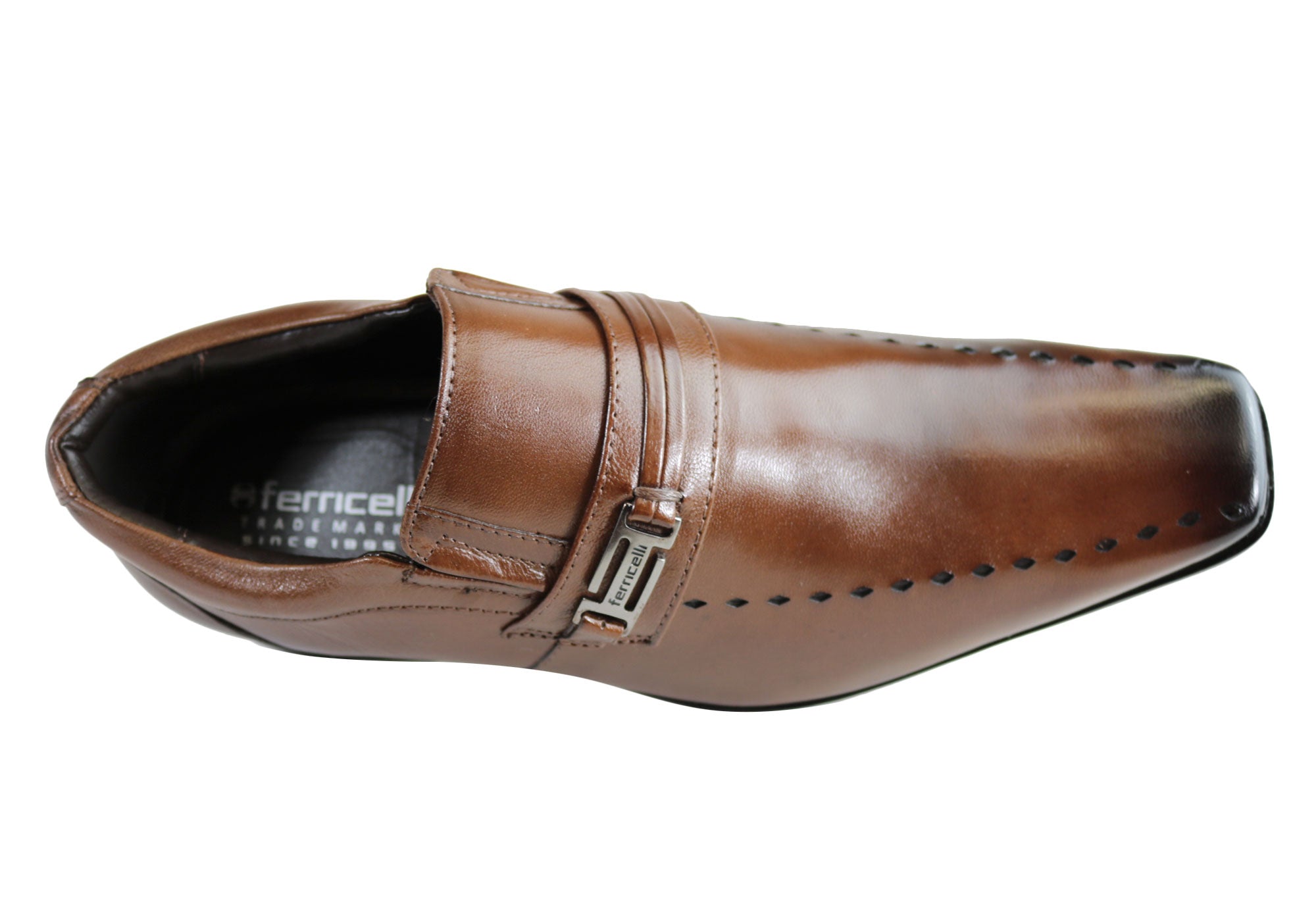 Ferricelli Sampson Men's Wave Memory Comfort Technology Leather Dress Shoes - Stylish & Comfortable for Business, Weddings & Formal Events