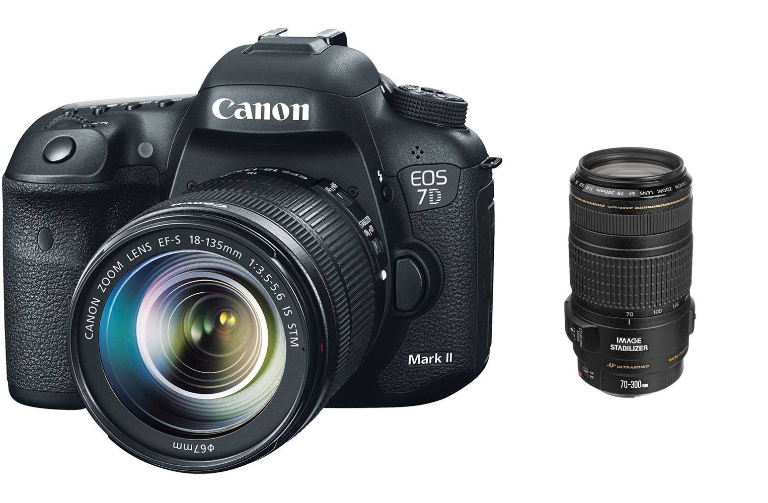 Canon EOS 7D Mark II DSLR Camera Bundle with 18-135mm & 70-300mm Lenses - Professional Photography Kit for Wildlife, Sports & Travel Shooting