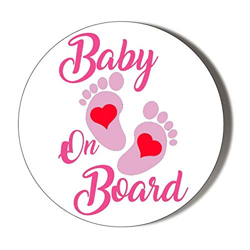 Pink Baby Feet Theme 58mm Handheld Makeup Mirror - Perfect for Nursery Decor, Baby Showers & Travel Vanity