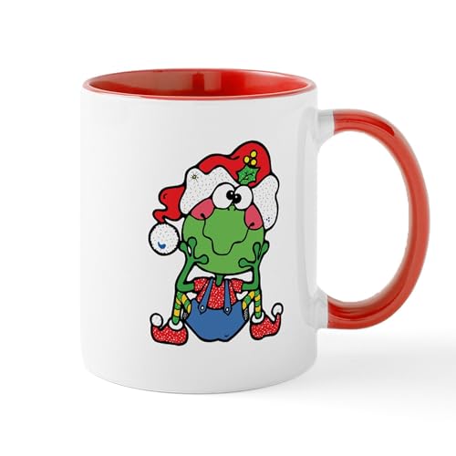 White/Red Inside - Silly Christmas Froggy Mug