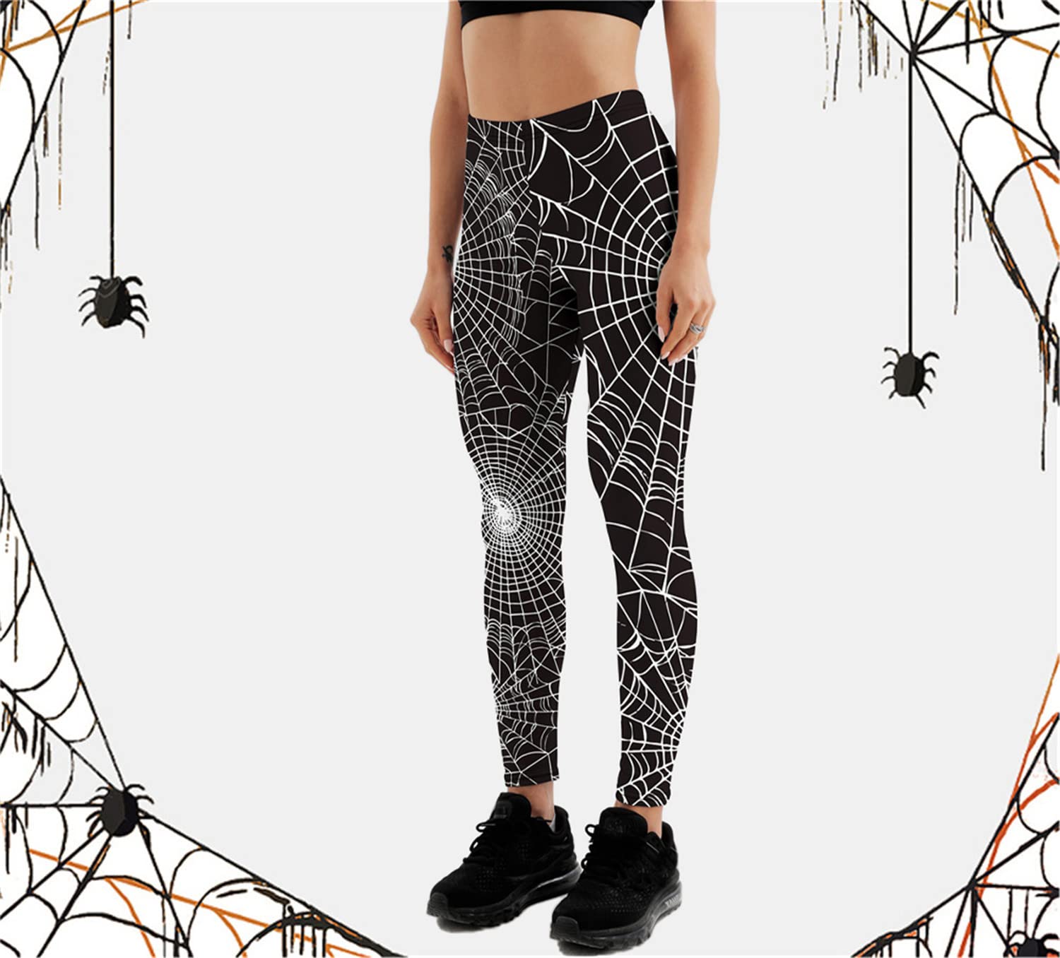 Nude Feeling Printed Leggings for Women - High Waist Yoga Pants for Running, Workout & Fitness - Skinny Stretch Long Slacks for Gym, Lounge & Everyday Wear