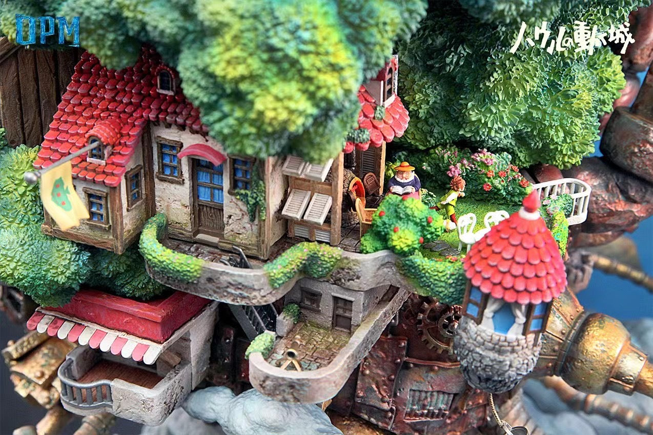 OPM Studio Howl’s Moving Castle Flying Version Collectible Model - Perfect for Anime Fans, Studio Ghibli Decor, and Fantasy Display