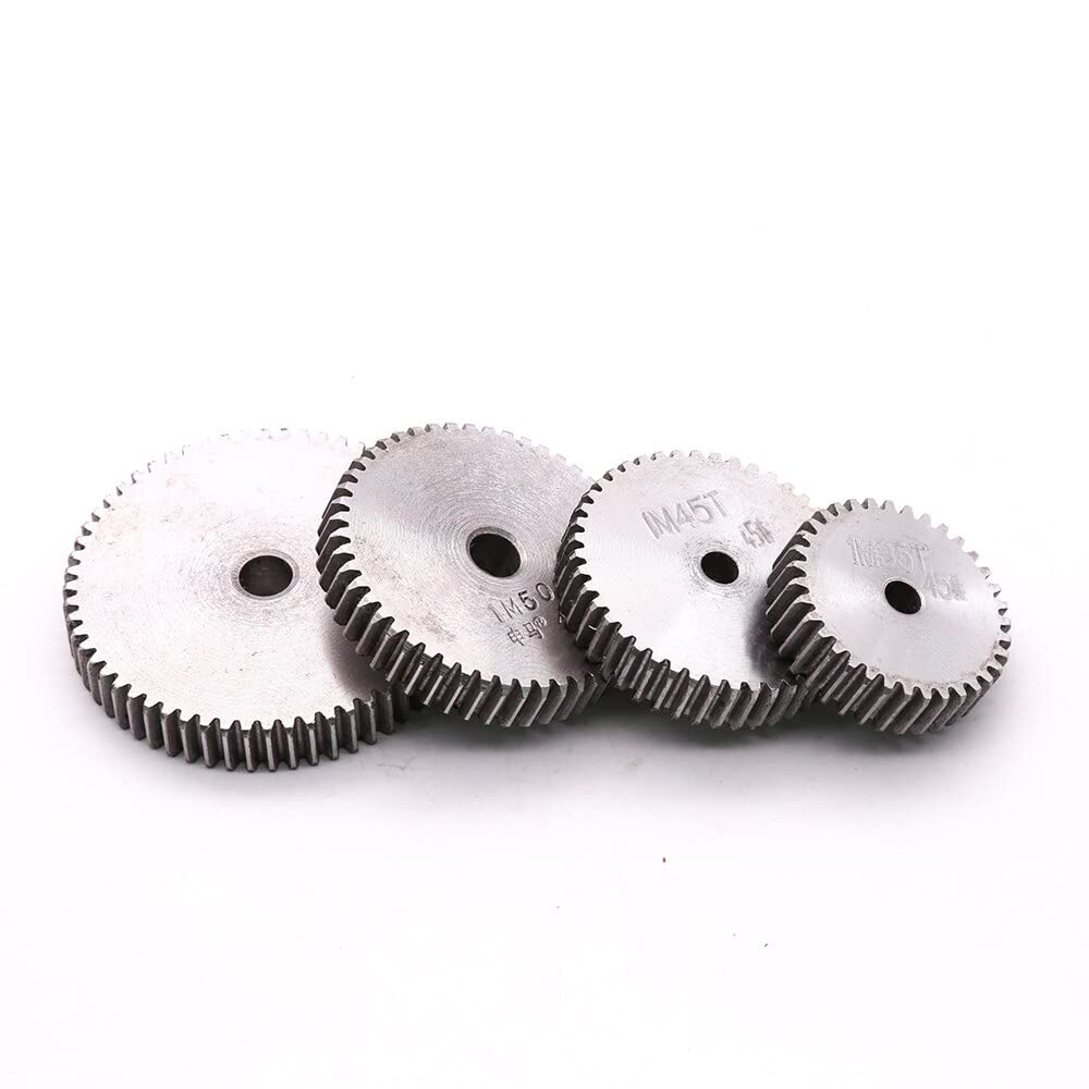 1Pcs 10mm Thick Module 1 Spur Gear - 1M 28T/43T Tooth 45# Carbon Steel Cylindrical Pinion Gear for Transmission & Machinery - Perfect for 3D Printers, CNC Machines, and DIY Projects (28 Teeth)