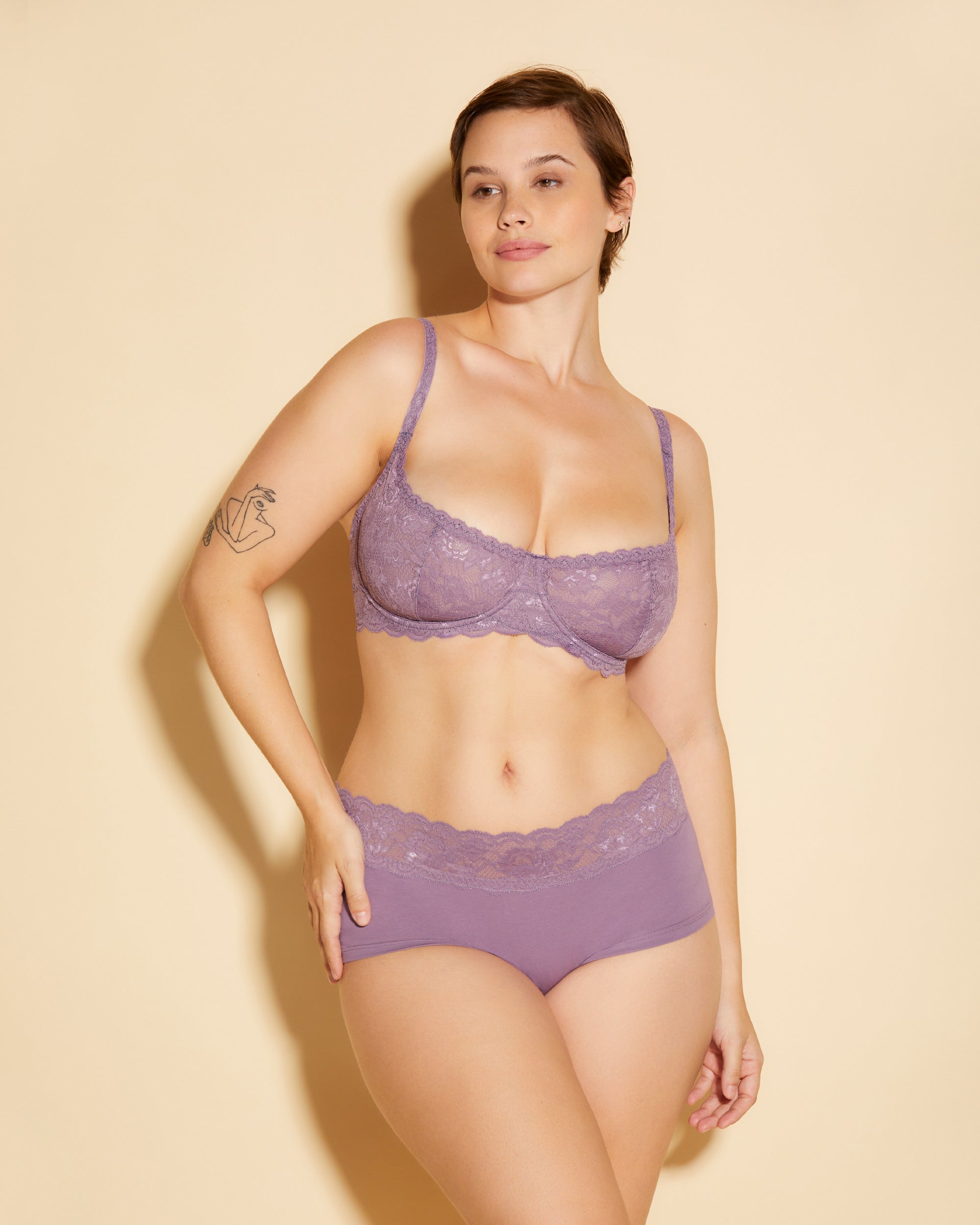 Never Say Never Balconette Bra - Himalayan Sky Lace Push Up Bra for Women | Comfortable & Sexy Underwear for Everyday Wear & Special Occasions