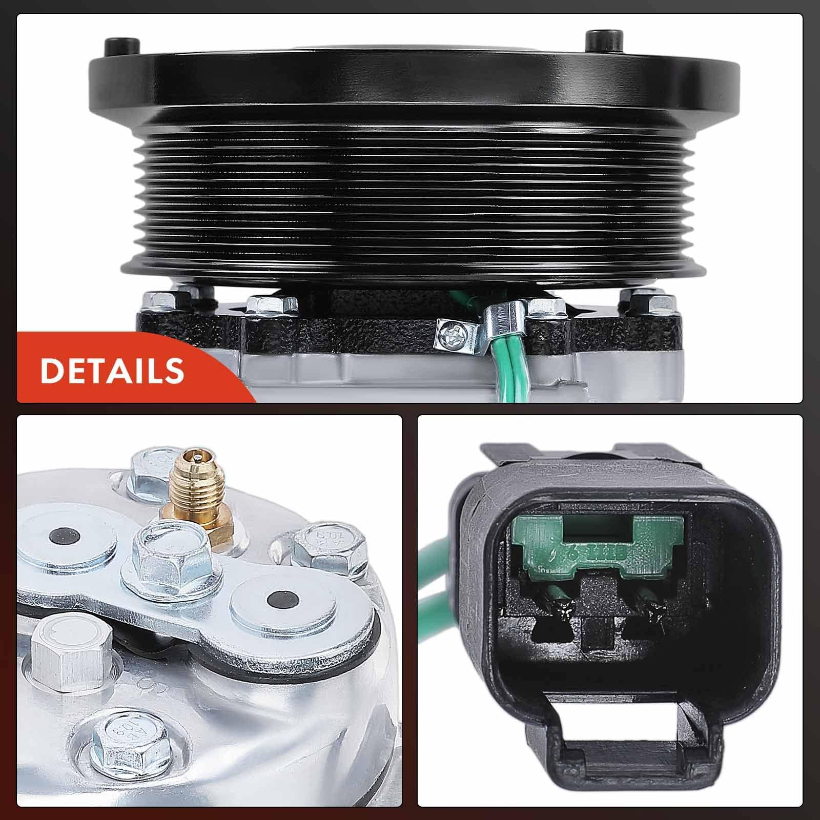 Premium AC Compressor with Clutch for Caterpillar 1998-2010 Models | Heavy-Duty Replacement Part for Truck & Construction Equipment Cooling Systems
