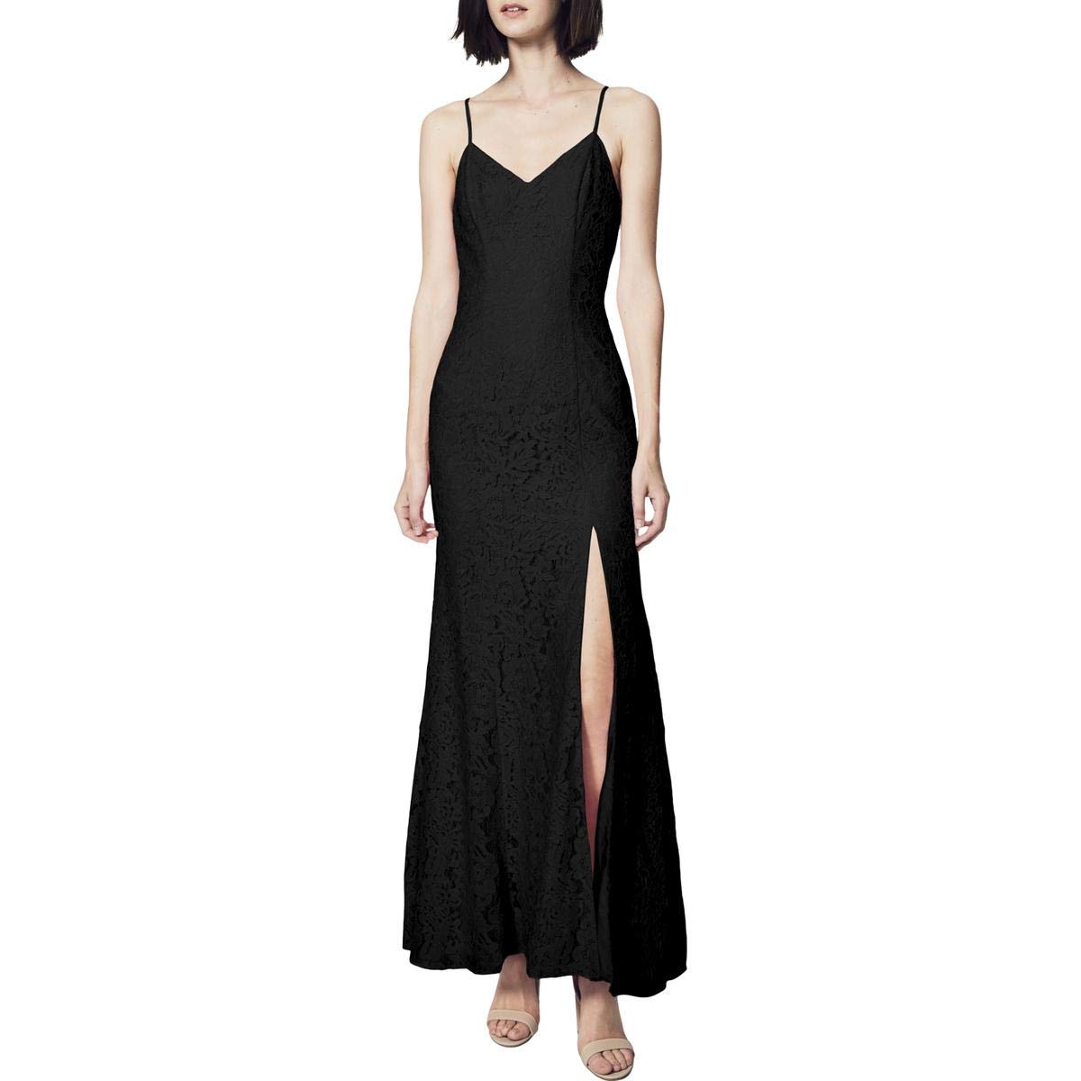 Elegant Black Lace Sheath Evening Dress for Women - Size 8 | Perfect for Formal Events, Parties & Special Occasions