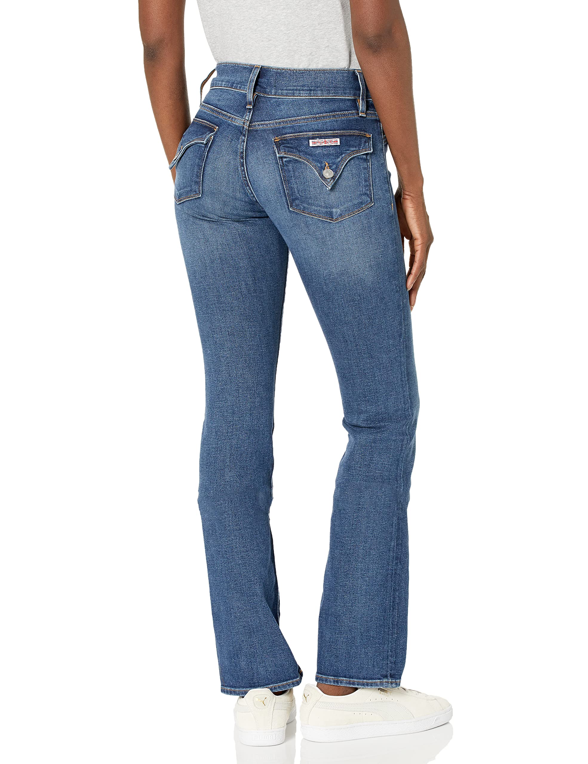 HUDSON Women's Beth Baby Bootcut Maternity Jeans - Stretch Denim Pants for Pregnant Women, Comfortable & Stylish for Everyday Wear, Work & Casual Outings