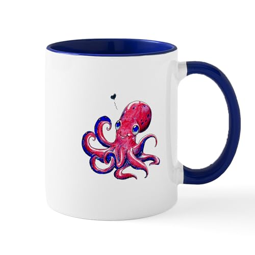 White/Navy Inside - Squid Love Mug