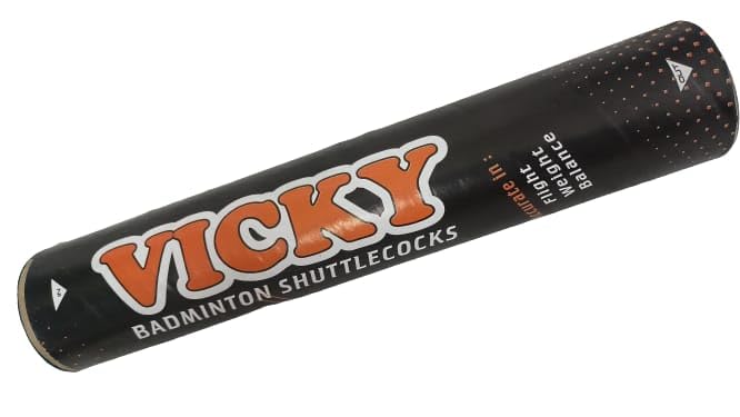 Premium Vicky Badminton Shuttlecocks - 20-Piece White Goose Feather Birdies (Blue & Black Box) | Professional Training & Tournament Use
