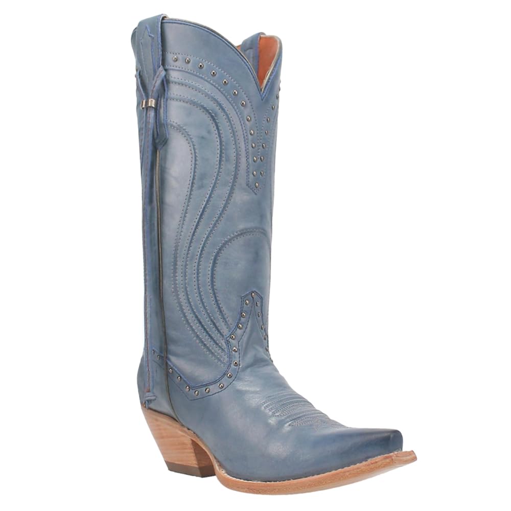 Dan Post Women's Donnah Leather Snip Toe Casual Boots - Mid Calf, Low Heel 1-2