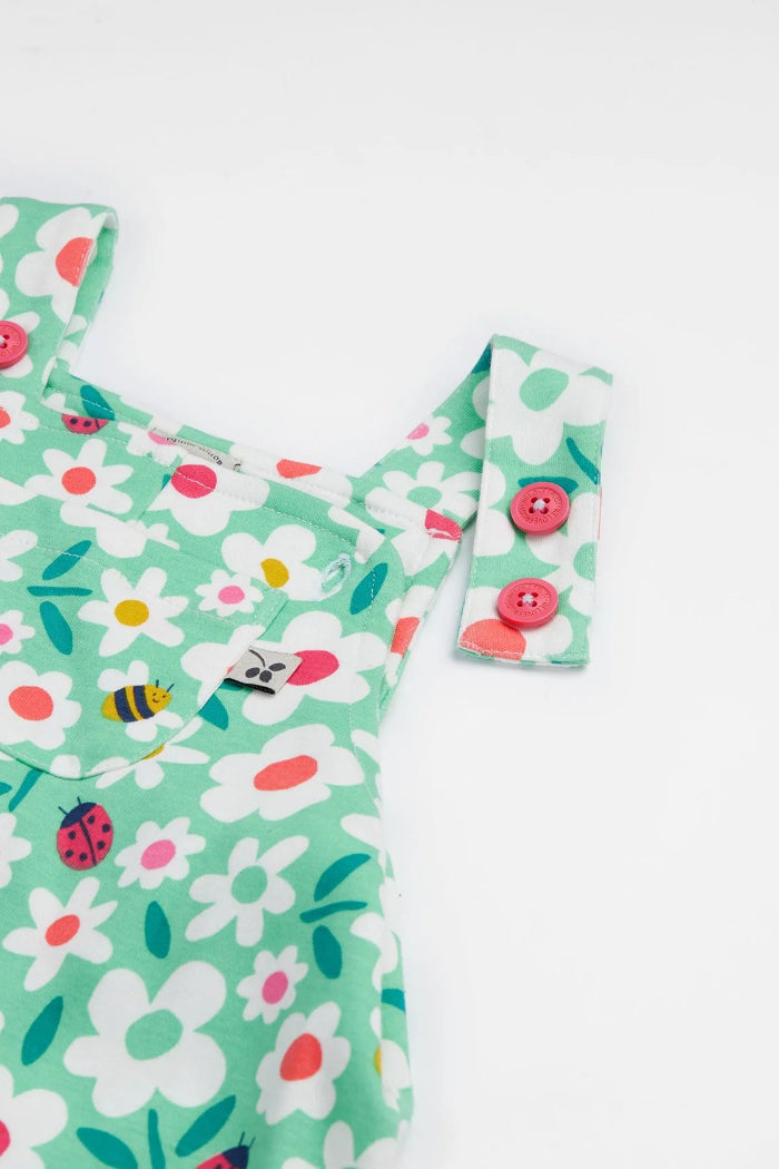 Parsnip Dungarees for Kids - Adjustable Strap Overalls with Cute Bug Print | Perfect for Playtime, Gardening & Outdoor Adventures