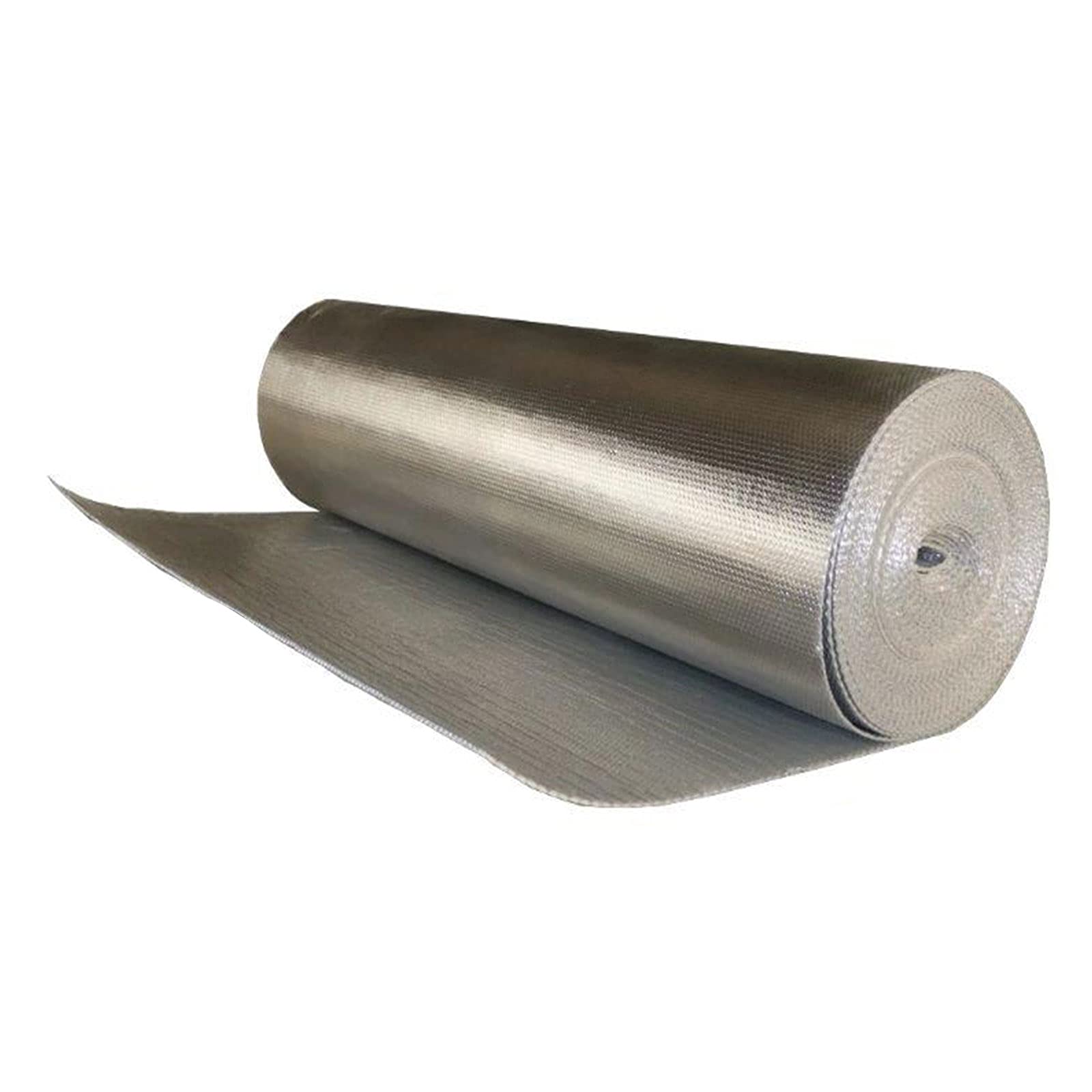 Premium Double Aluminium Bubble Foil Insulation Tape - Self-Adhesive Thermal Reflective Barrier for HVAC Ducts, Walls, Floors & Lofts | Waterproof, Vapor Barrier | 130M (3,298.4FT) Roll | Ideal for Home Insulation, RV & Camping Gear Protection