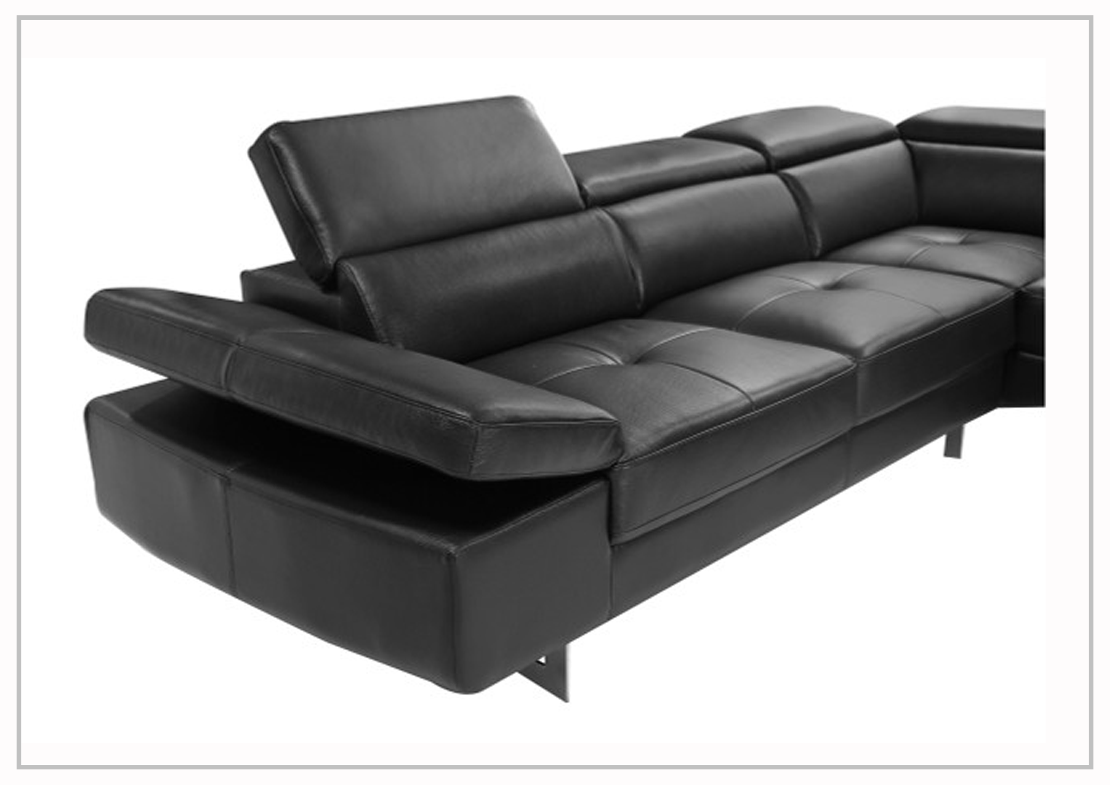 Gio Italia Cavour Mansion L-Shaped Italian Leather Sectional Sofa - Luxurious Modern Living Room Furniture for Home Theater & Family Gatherings